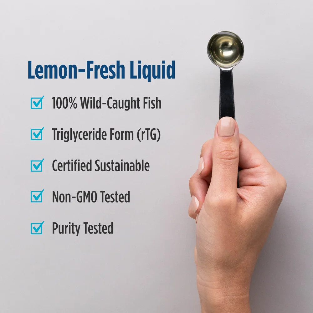 Nordic Naturals Ultimate Omega Liquid – Lemon Omega 3 Fish Oil 8 Oz