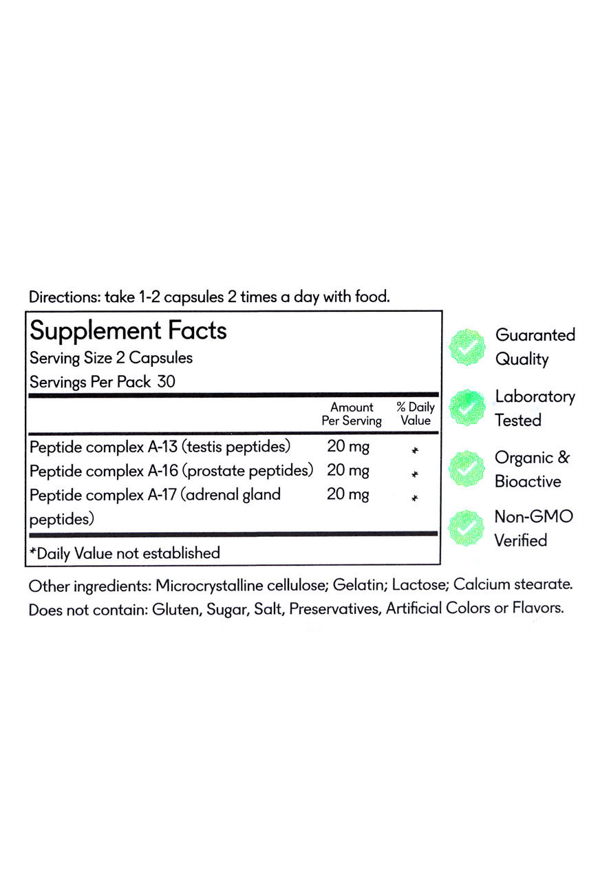 POLO 3 Plus Peptide Complex includes A13 Testoluten A16 Libidon A17 Glandokort