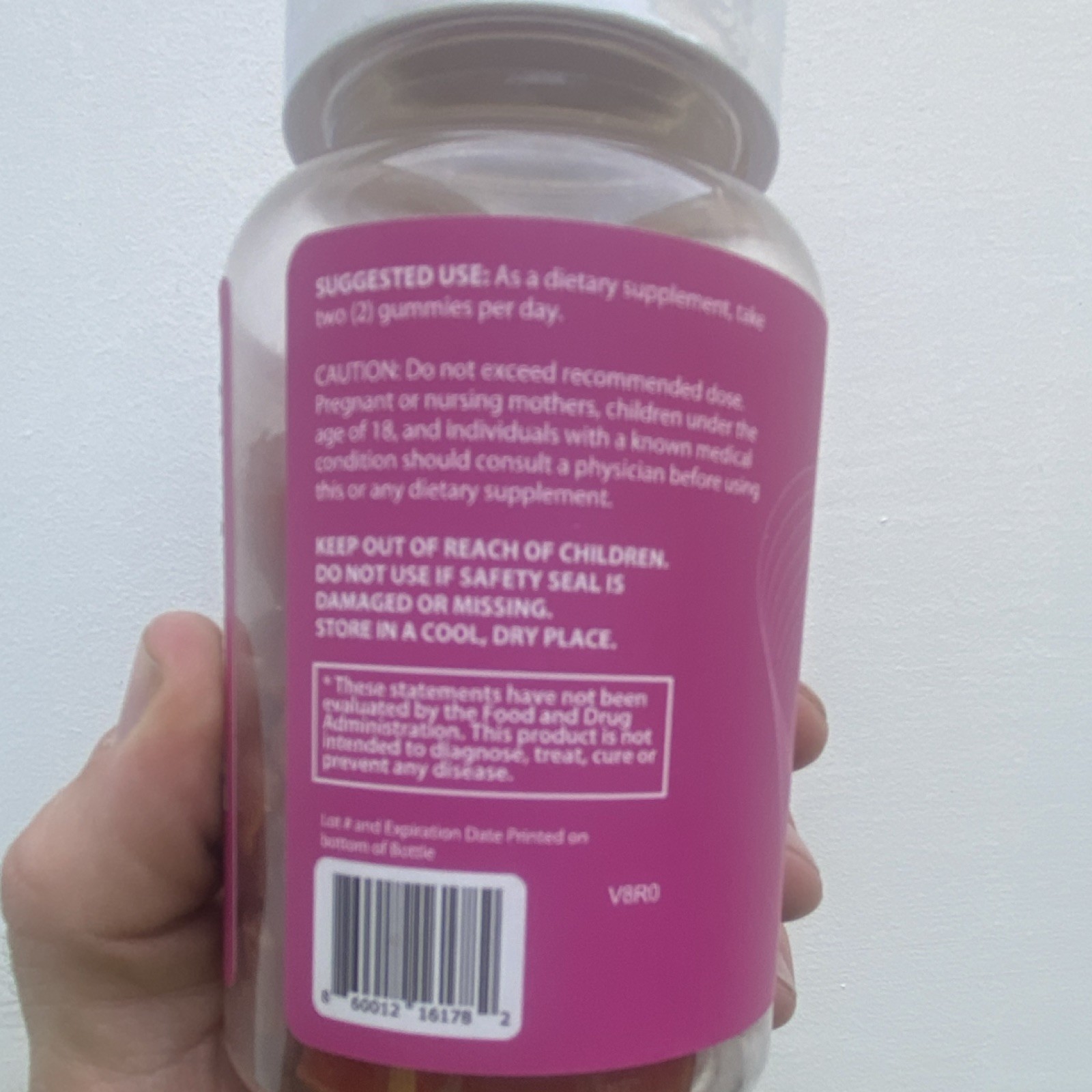 Rosabella Hair Skin & Nails Gummies 5000mcg Biotin Natural Flavor 60ct Unisex
