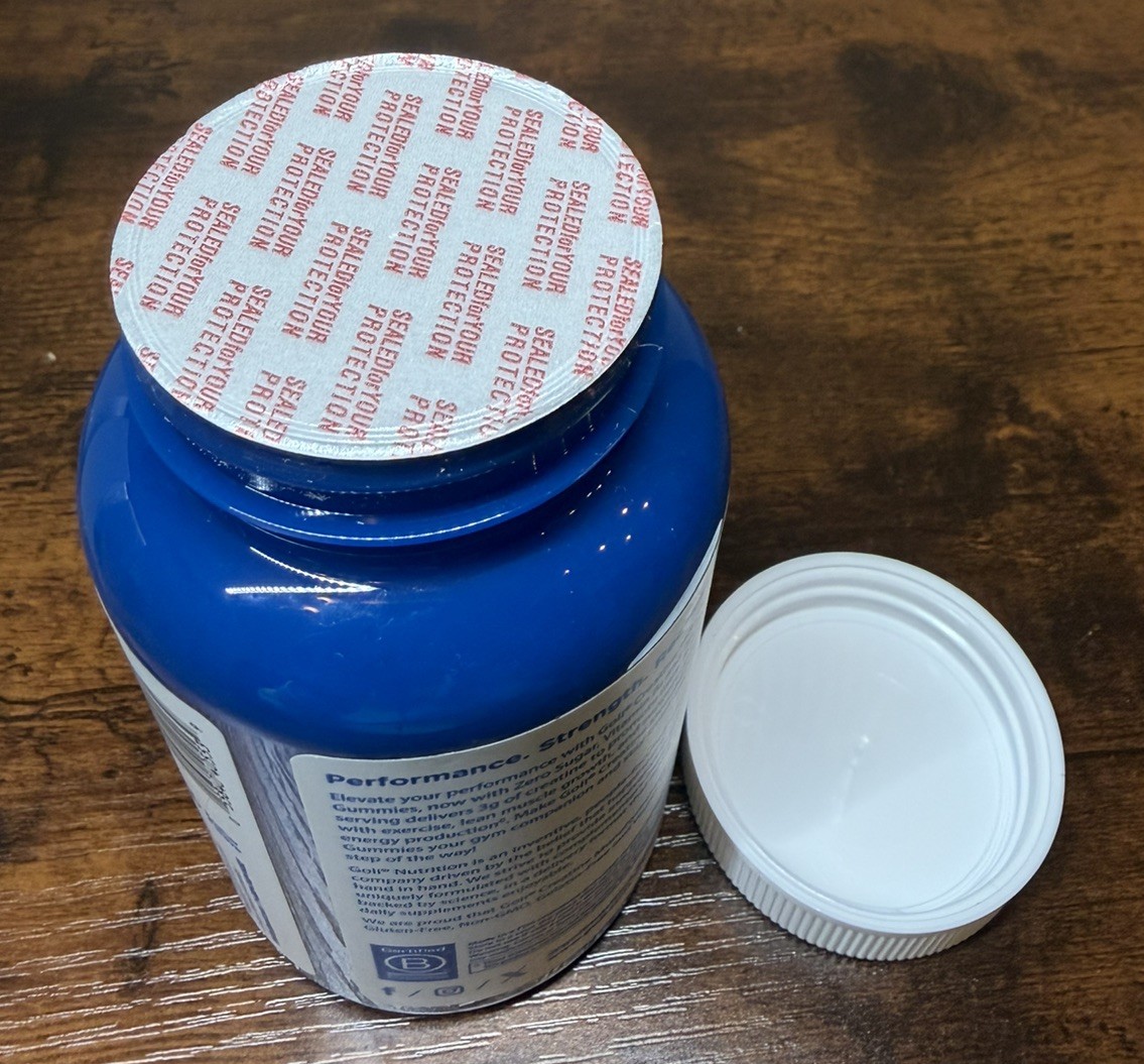 Goli Nutrition Creatine Monohydrate Gummies Zero Sugar 60 Gluten-Free Vegan Keto