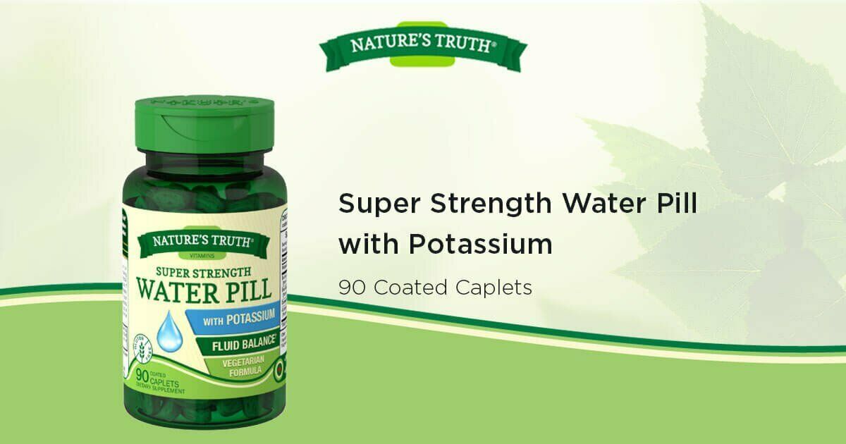 Natures Truth Water Pill with Potassium Tablets Supplement Super Strength 90 ct