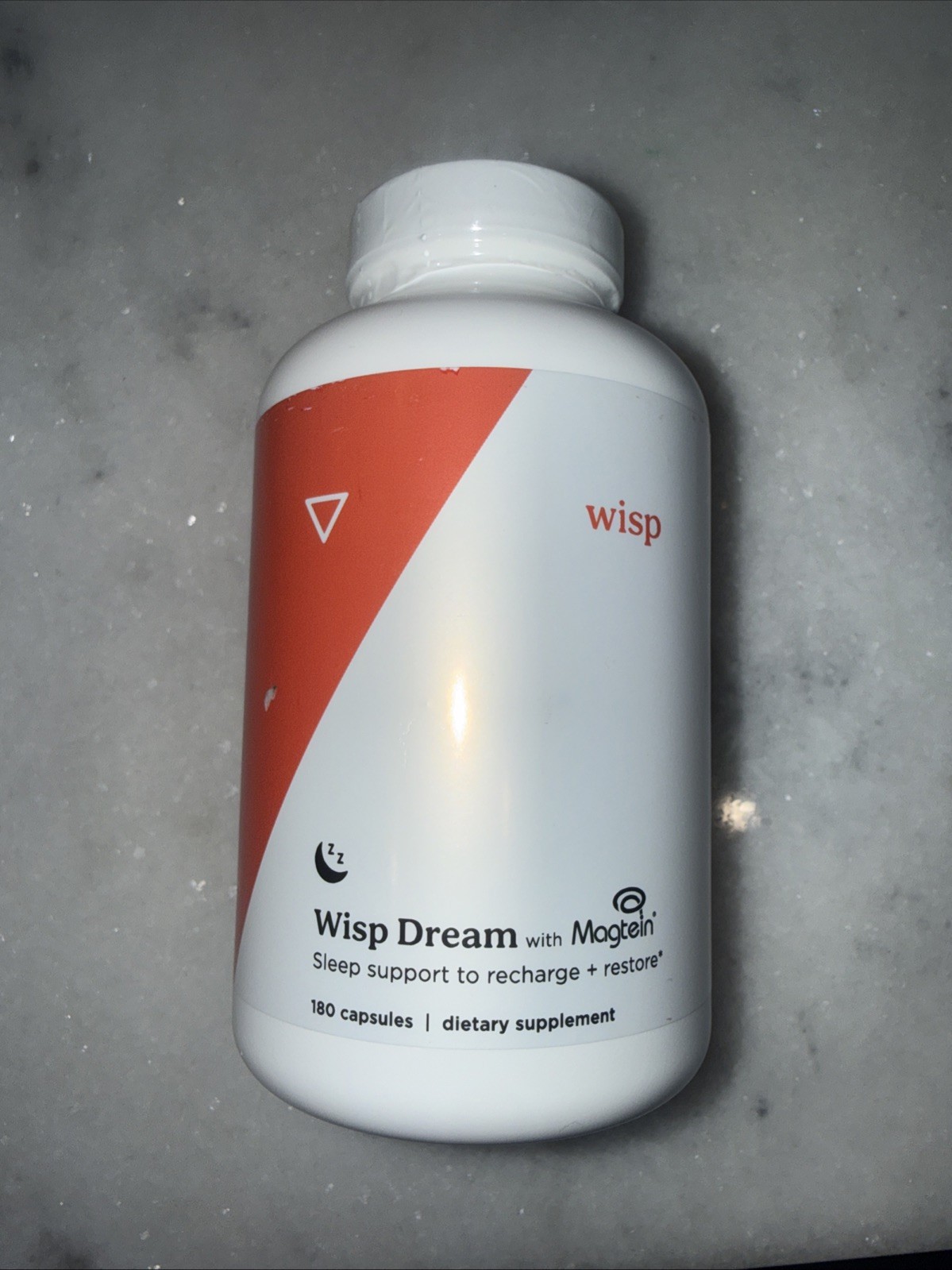 Wisp Dream Magtein Sleep Support Vitamin C B6 Magnesium 180 Capsules Exp 01/2028