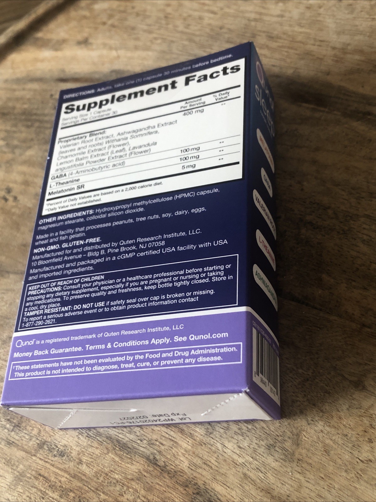 Qunol Sleep Support Complex 5:1 Time Release Melatonin 30ct Exp 2/27