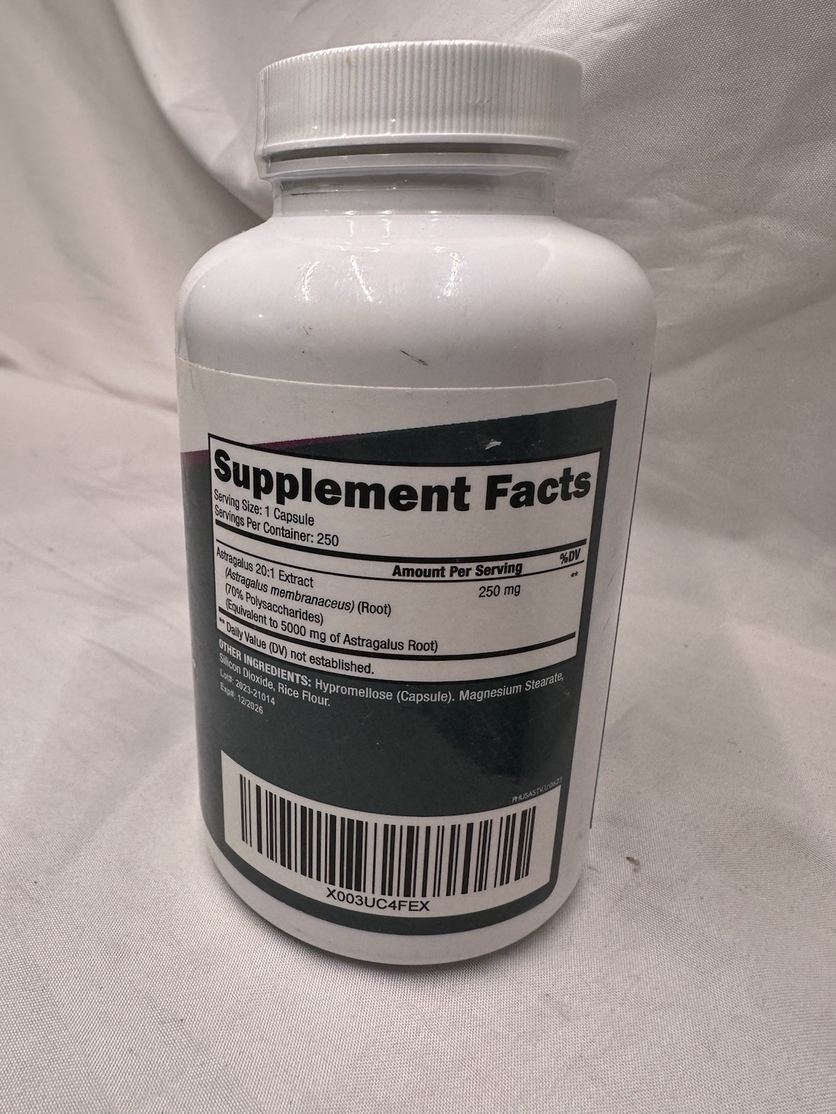 Purely Holistic Astragalus – Extra Strength – 5000 mg – 250 capsules – Exp 12/26