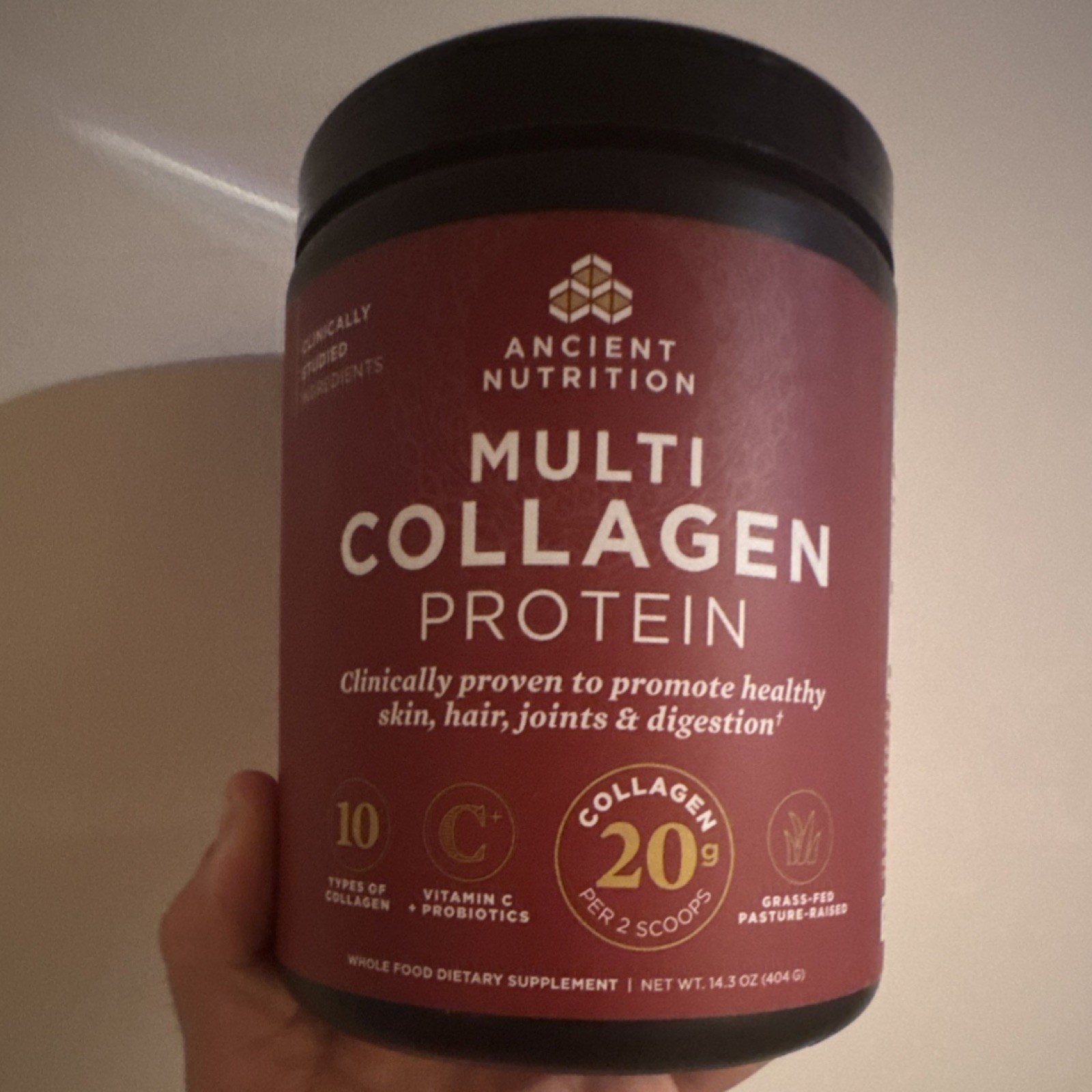 Ancient Nutrition Multi Collagen Protein Powder Grass Fed 14.3 oz