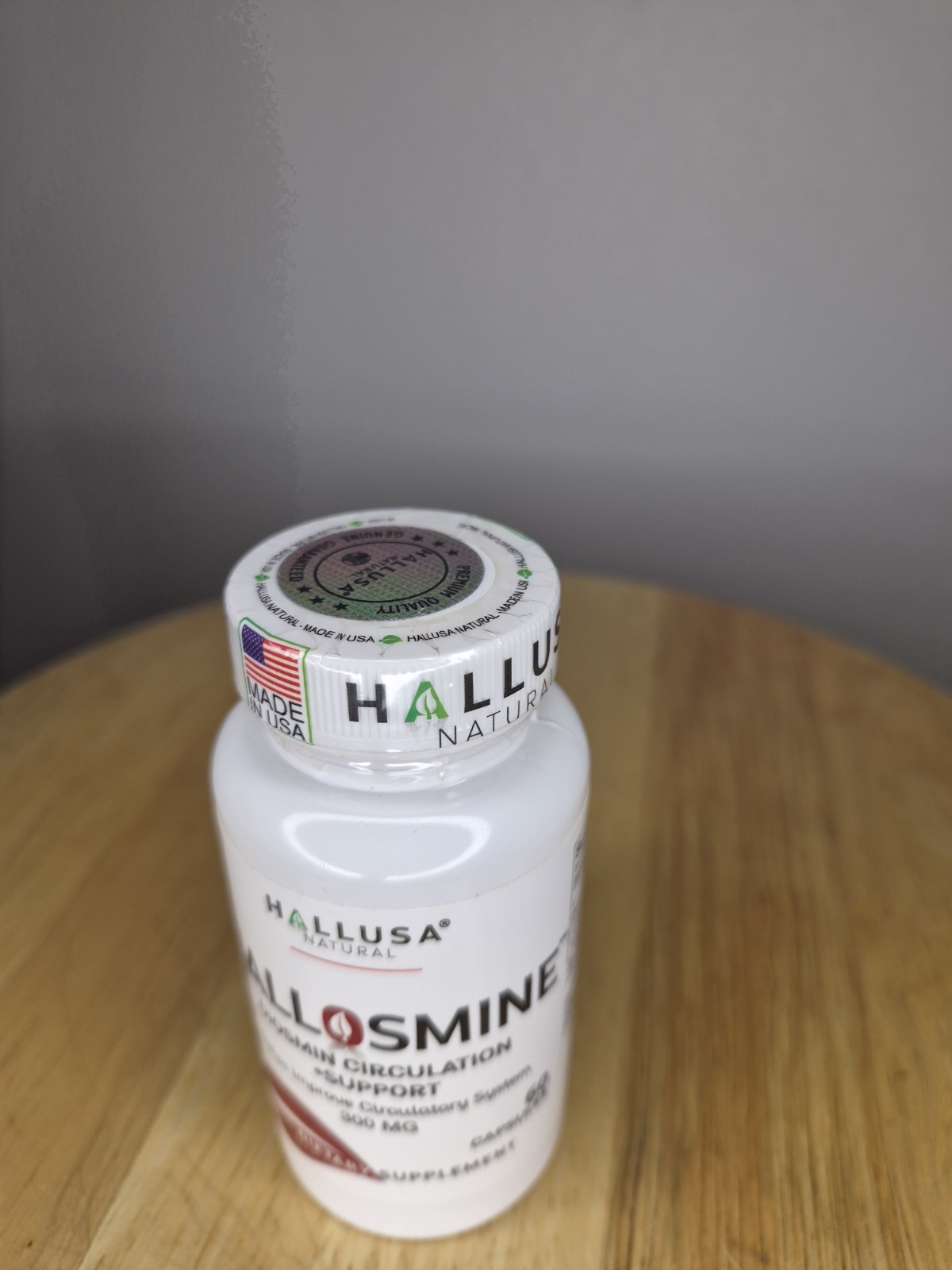 Hallusa Natural Diosmin 90% Powder 300mg 60 Capsules Vein Circulation Support