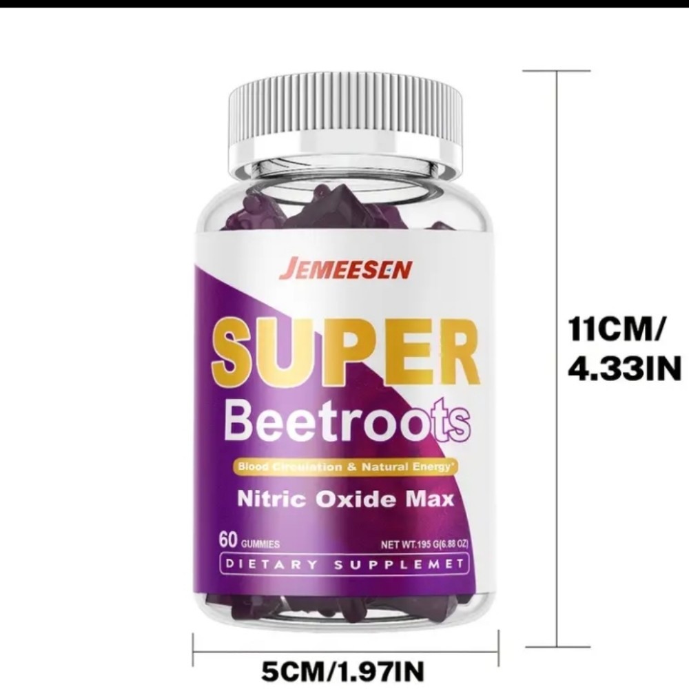 Beet Root Gummies Super Blend for Heart Health and Energy Vigor 1 Month Supp
