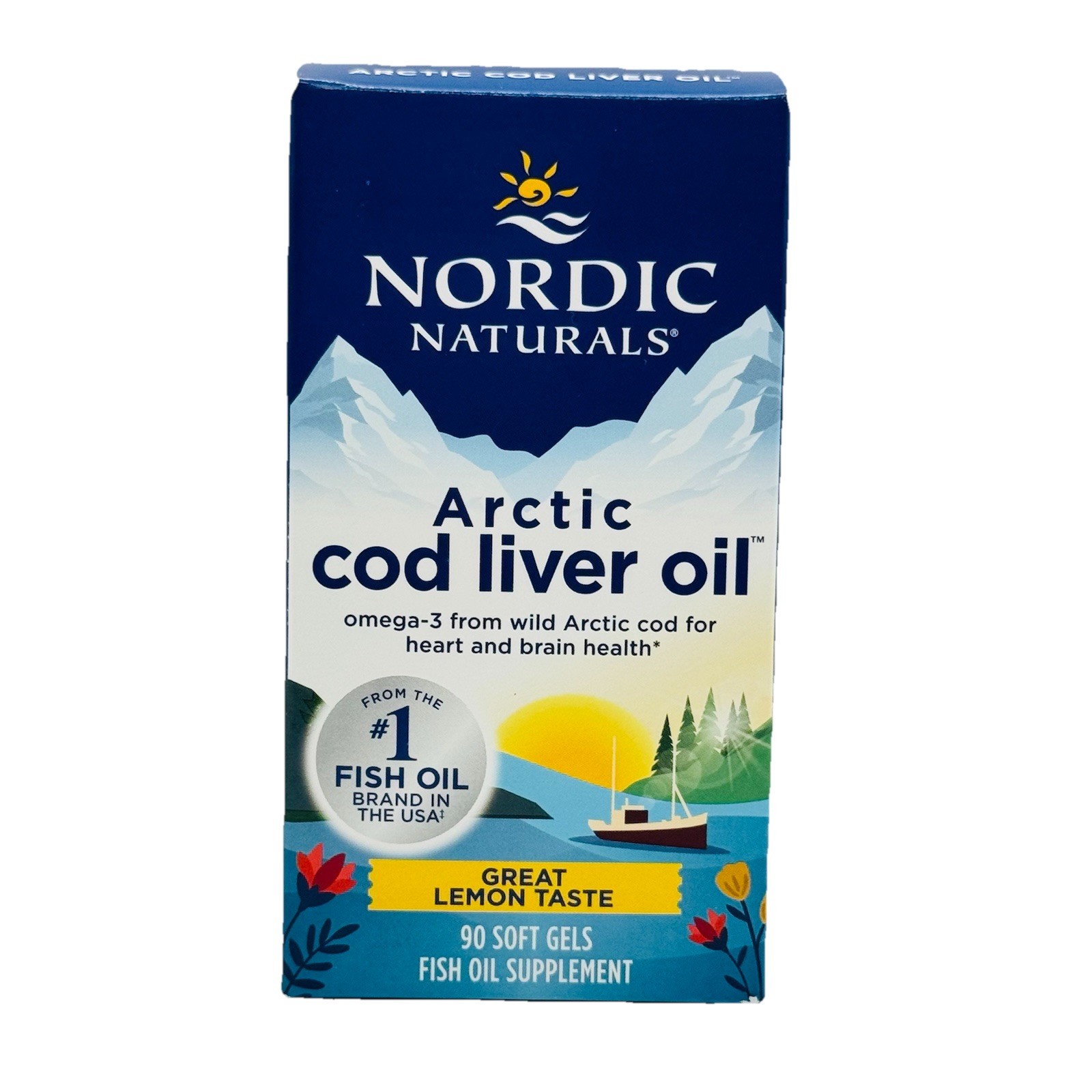 Nordic Naturals Arctic Cod Liver Oil 90 Softgels, Lemon Flavor Fish Oil Omega3