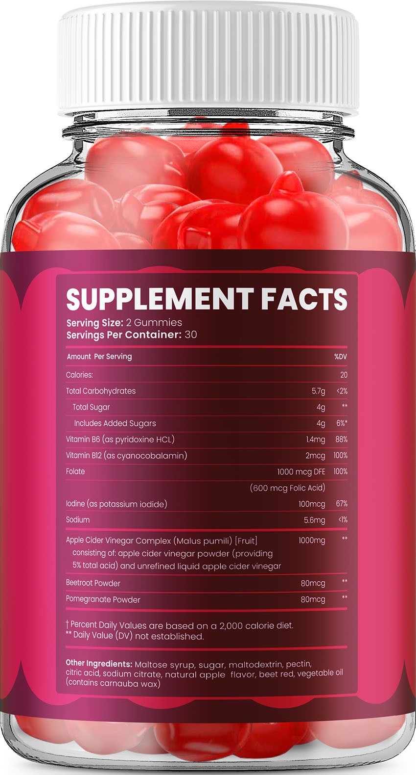 (2 Pack) Gumitide ACV Gummy – Natural Ingredients for Overall Wellness Support