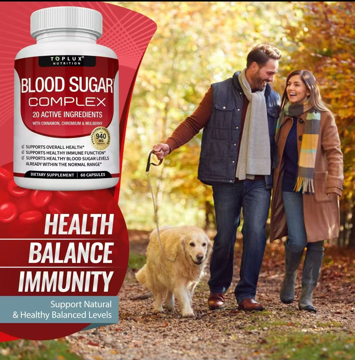 Blood Sugar Complex-A Blend of20 Essential Vitamins& Minerals forOptimal Health