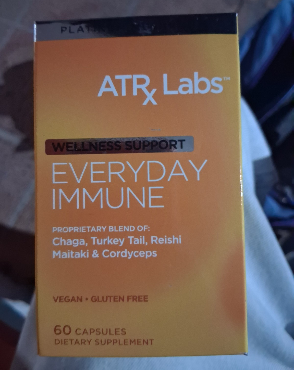 ATRx Labs Immune Support Mushroom Supplement 1000mg 60 Capsules Vegan GF