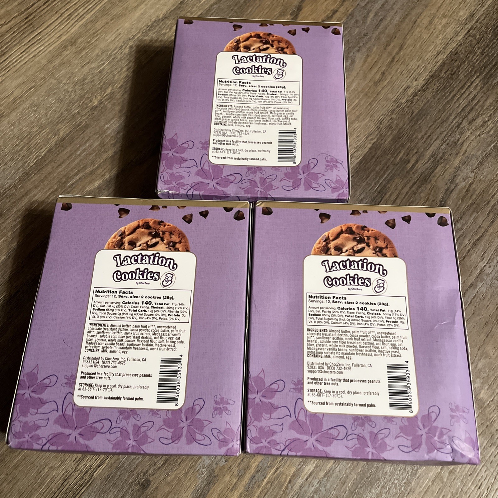 3 Boxes Lactation Cookies Chocolate Chip Exp 06/2026 Supports Milk Supply
