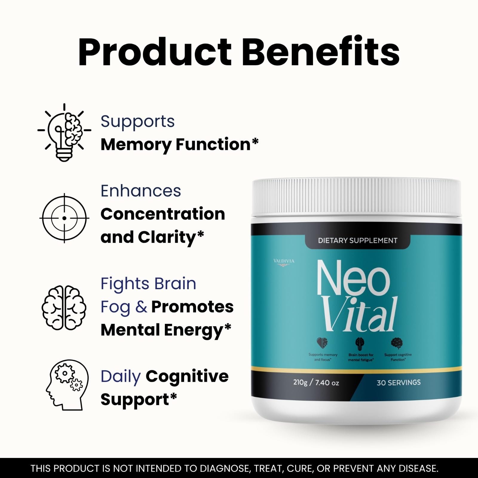 Valdivia NeoVital Powder 2 Pack Daily Wellness Supplement Made in USA Premium