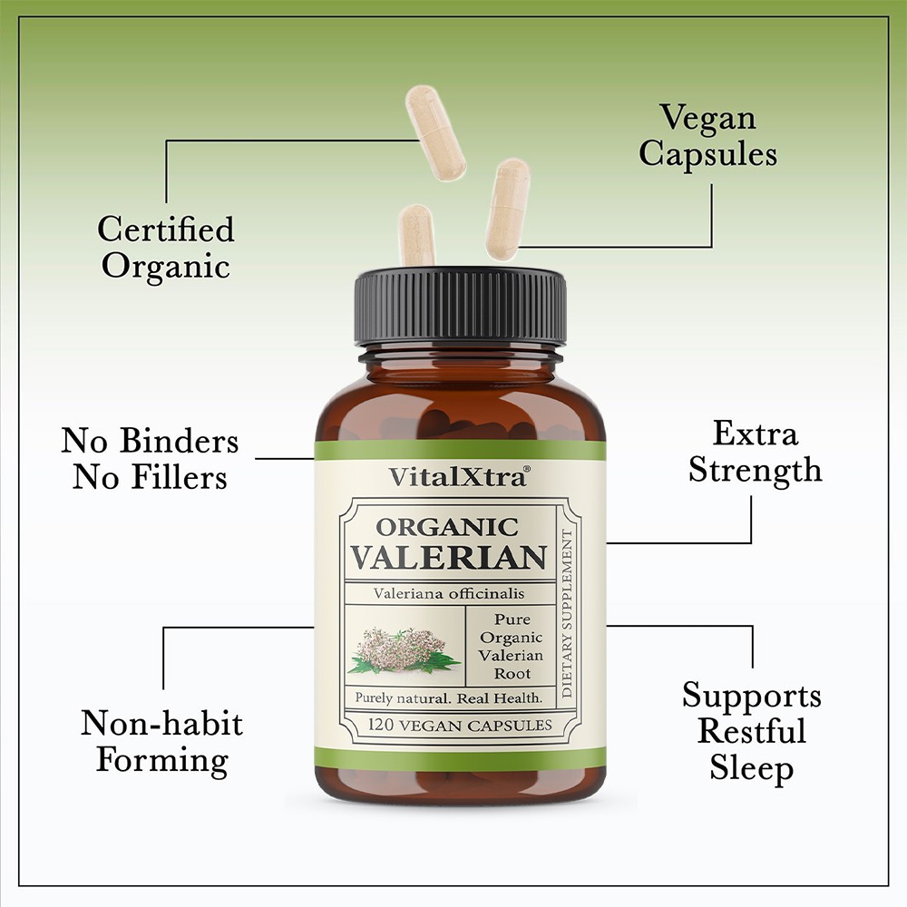 Organic Valeria Root Capsules – Natural Mood Aid & Calm Support 30/60/120 Caps