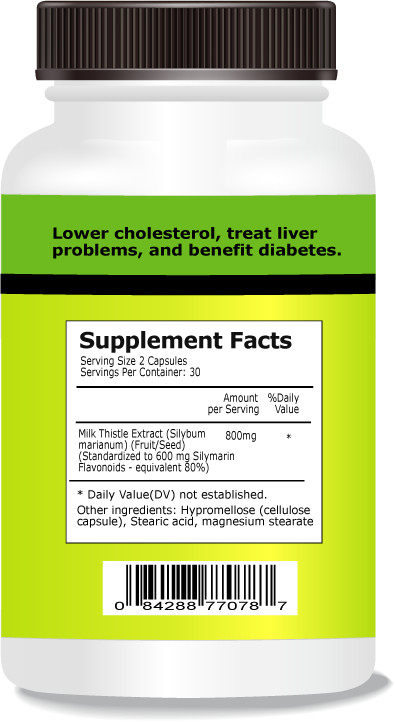 Milk Thistle Extract, Protect the liver from toxins Reduces cholesterol