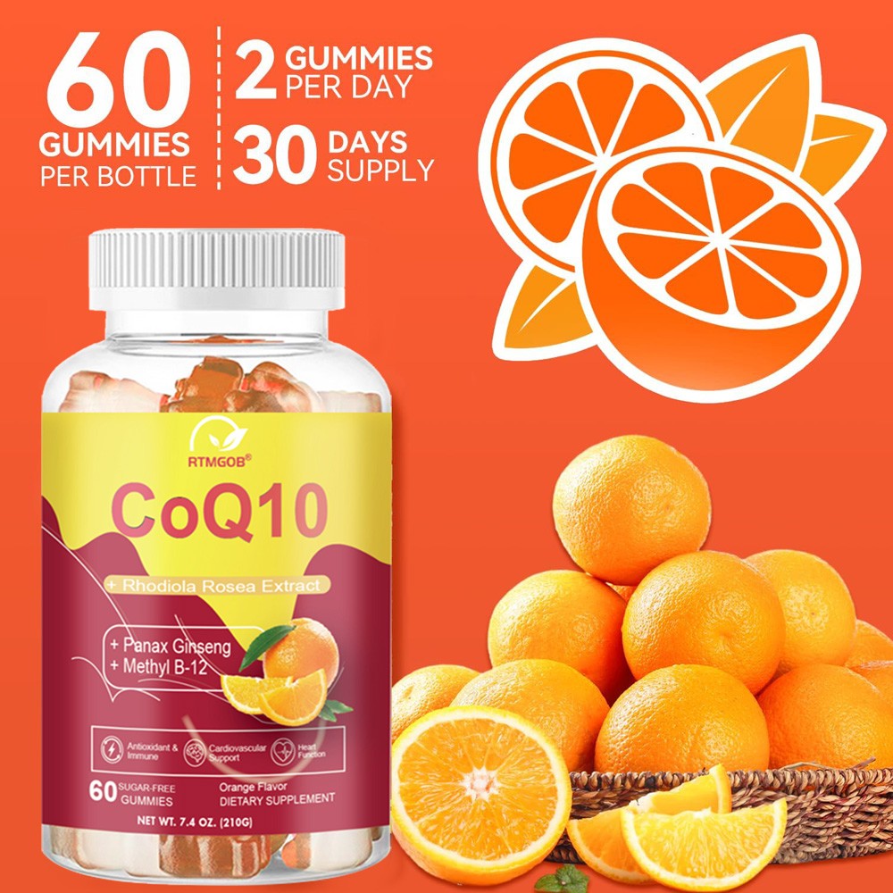 CoQ10 Gummies – Heart, Energy, Muscle & Liver Support, High Strength, 1 Months