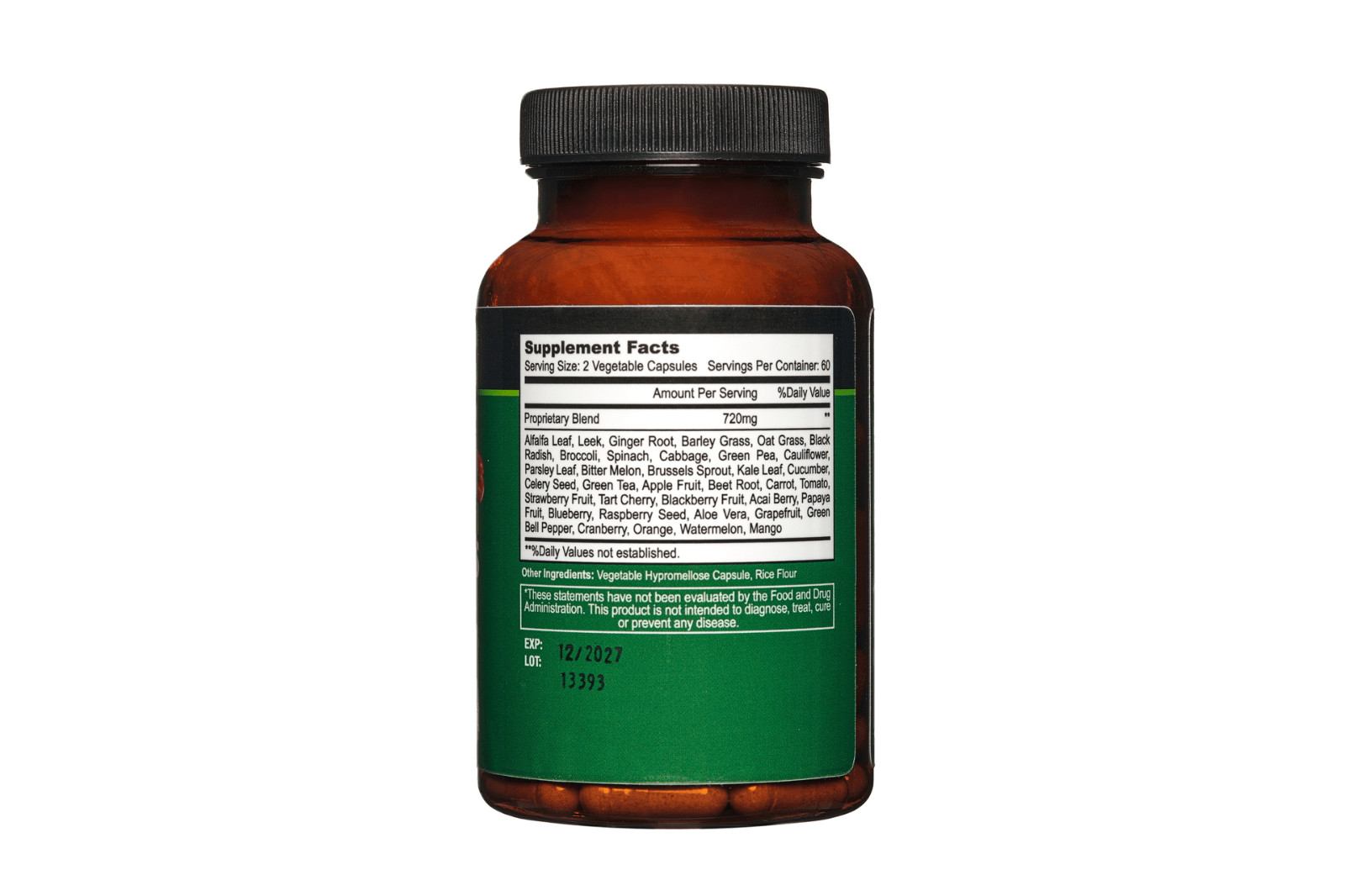 Fruits and Veggies Supplement, 36 Natural Fruits & Vegetables,60-day supply