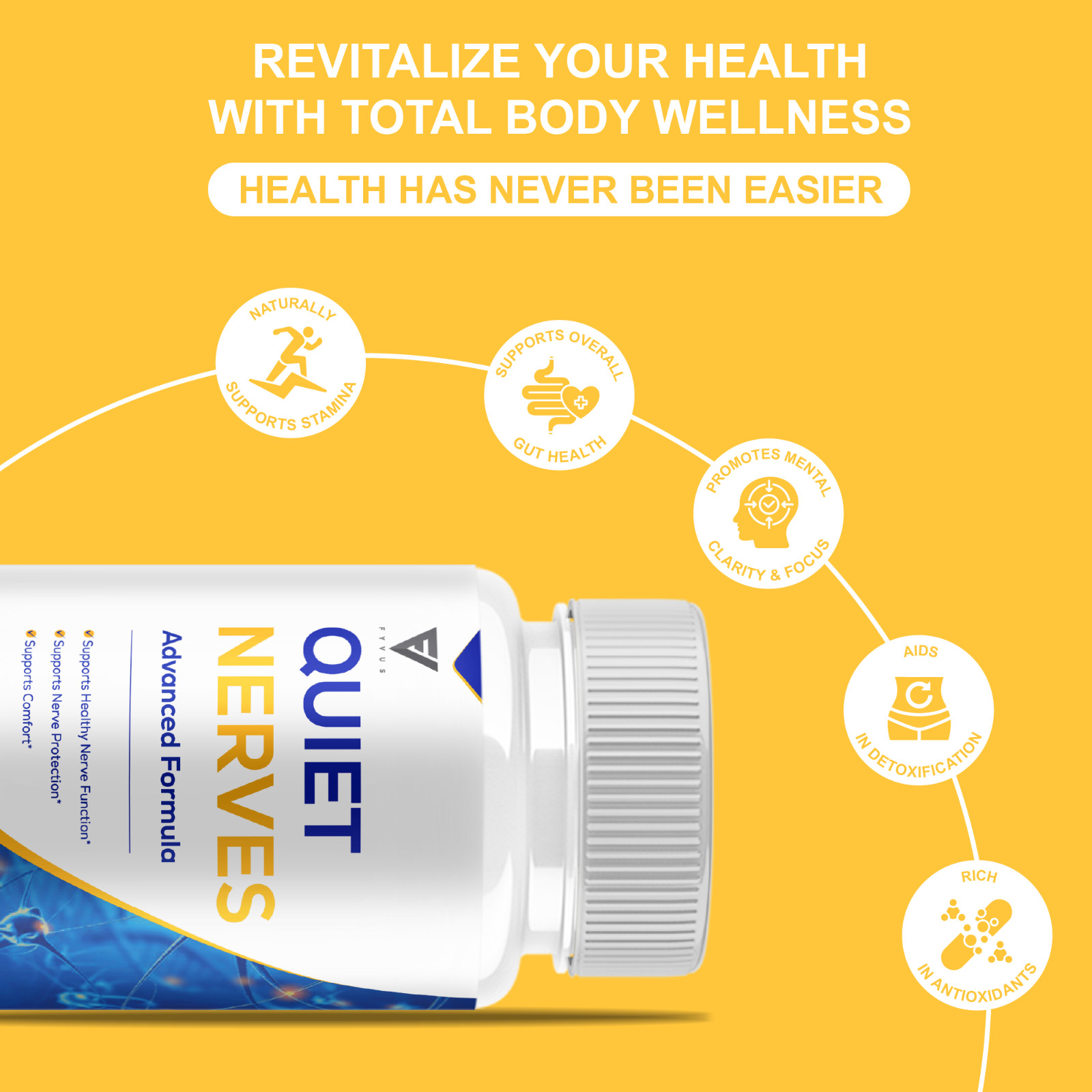 (5 Pack) Quiet Nerves Advanced Support, QuietNerves Formula (300 Capsules)
