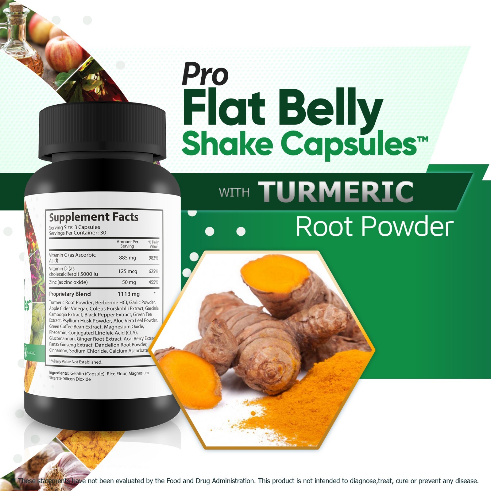 Pro Flat Belly Shake Capsules – Gut Cleanse to Help Reduce Bloating – Cleansing