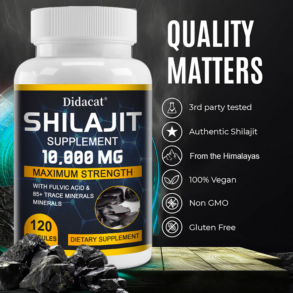Himalayan Shilaji 1000mg,Organic,potency,Boost Energy, 30 To 120 Capsules