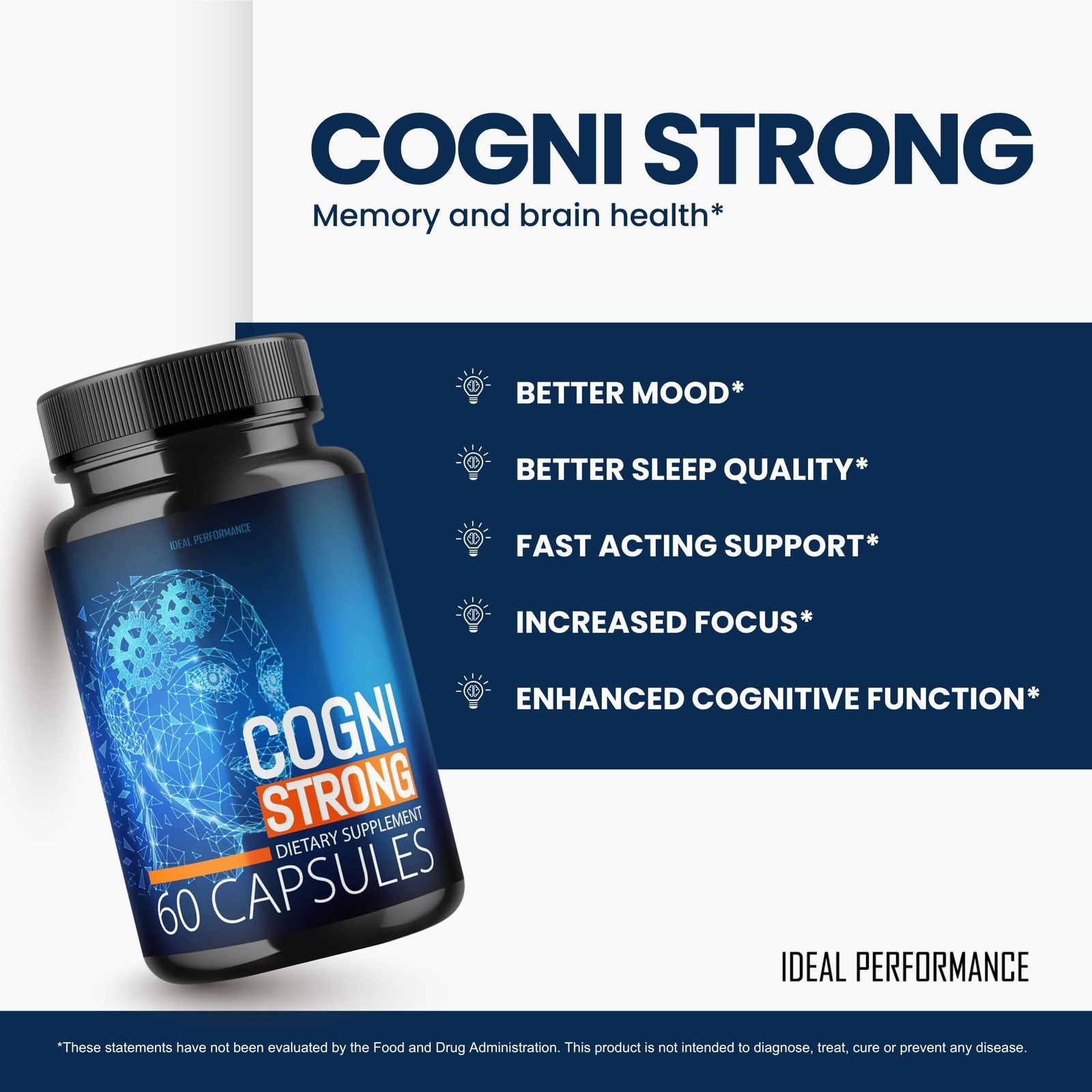 CogniStrong General Wellness Supplement – 300 Capsules (5 Pack)