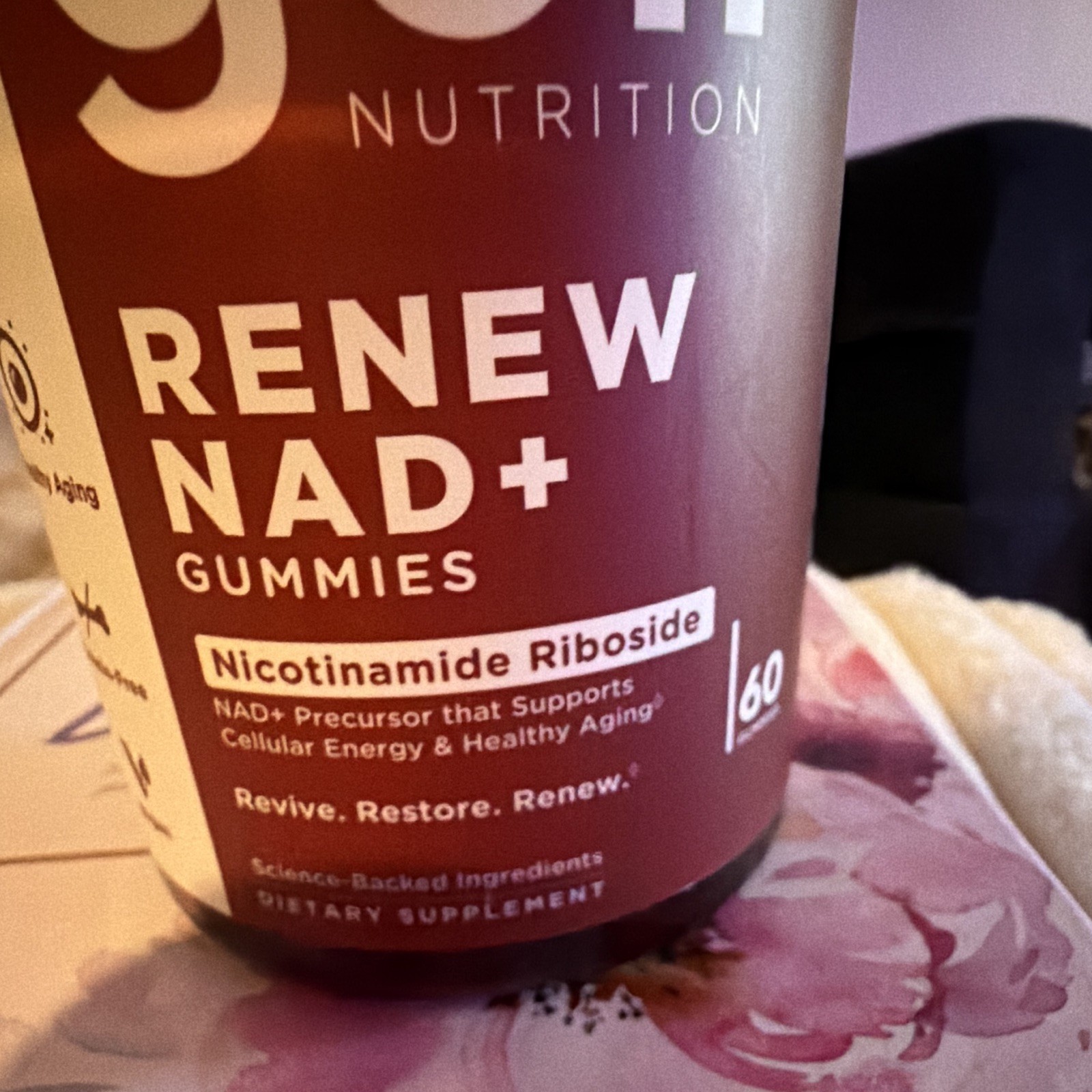 Goli Nutrition Renew NAD+ Gummies 60ct NR Niacinamide Vegan Exp 09/2027