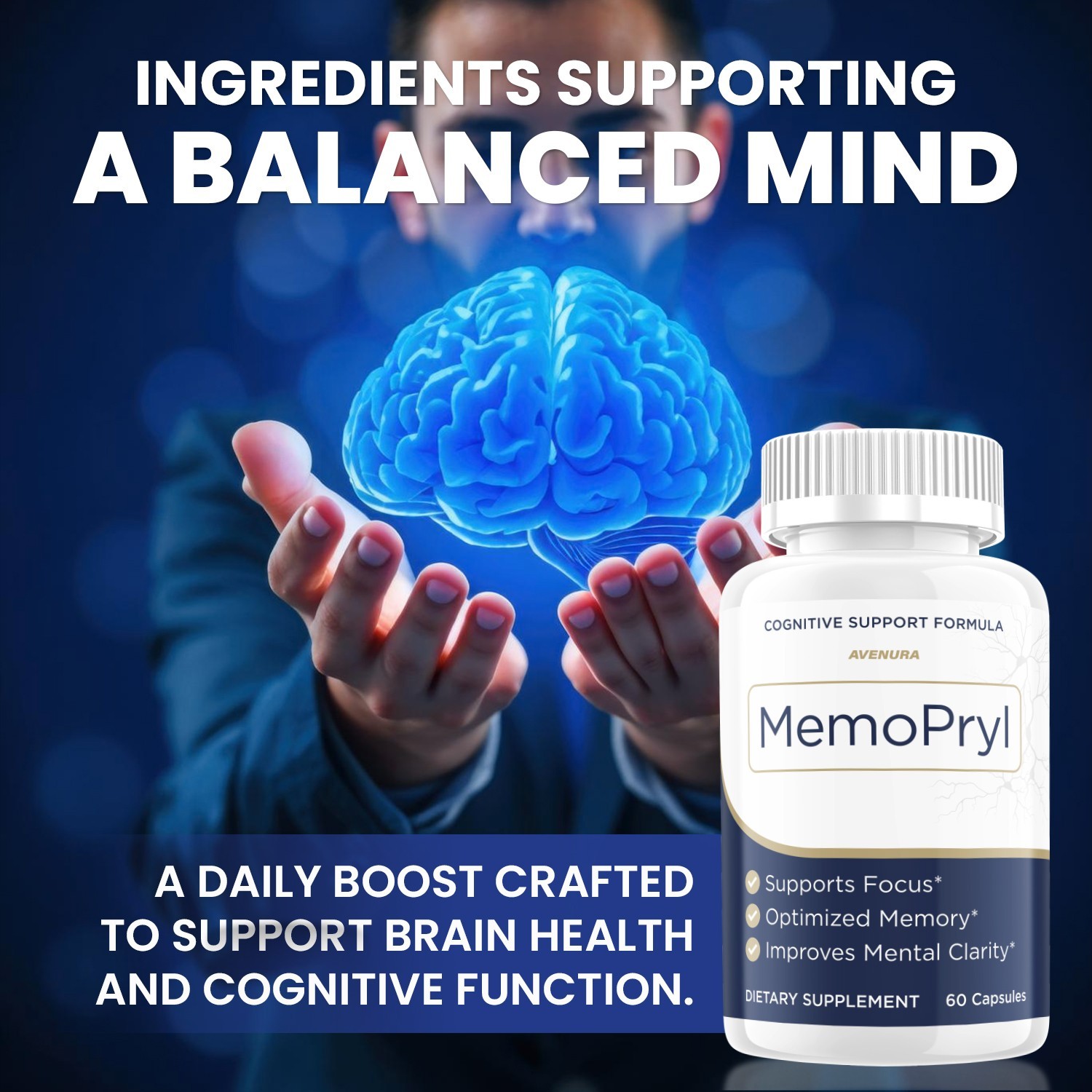 (3 Pack) MemoPryl Capsules – Advanced Formula Supplement Brain Health Support