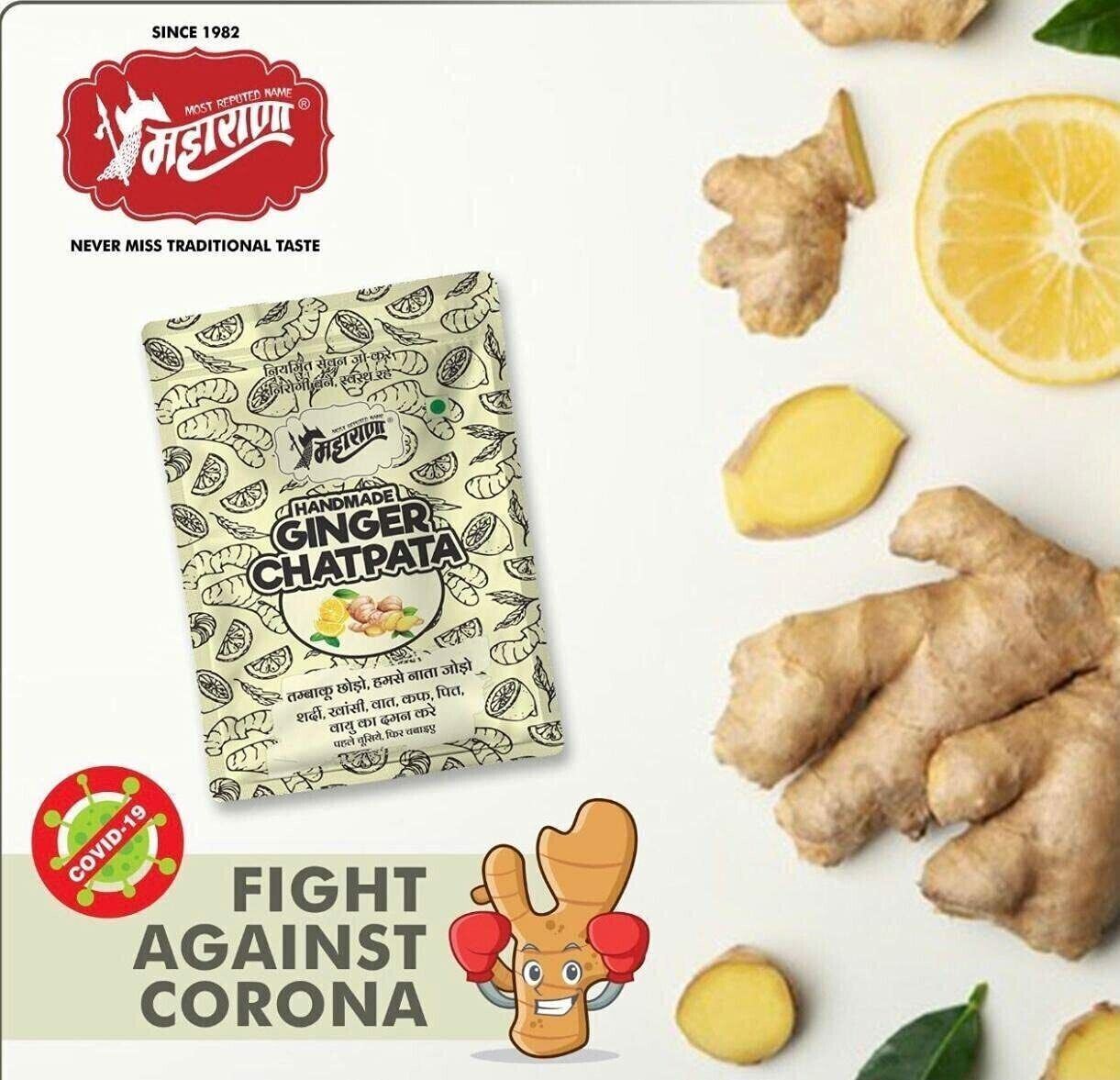 Maharana Ginger Chatpata Mouth Fresheners – Extremely Digestive Mukhwas 10 pack