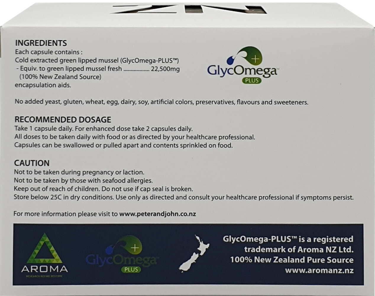 Peter&John New Zealand Green Lipped Mussel 22500 200capsule Joint support