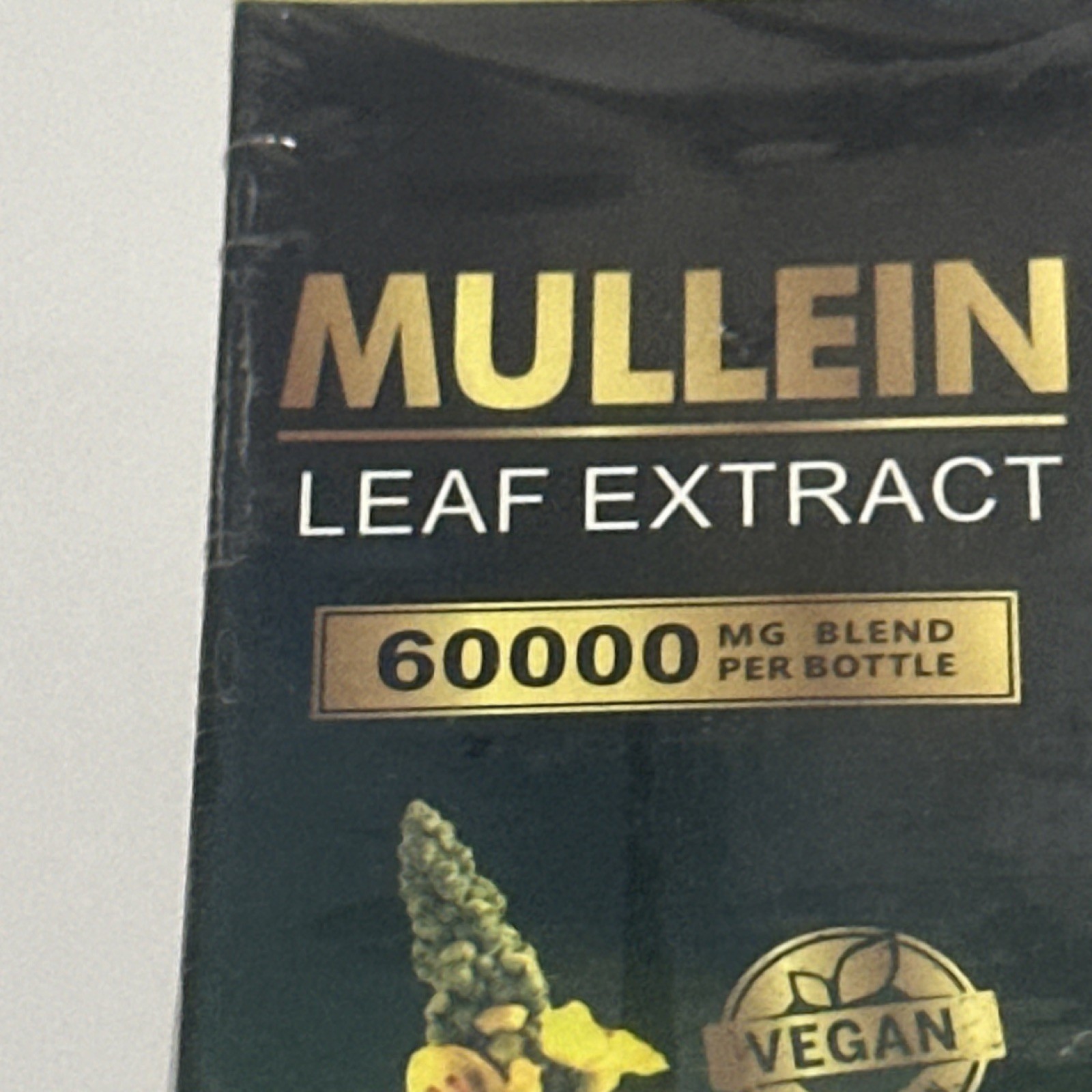 Mullein Leaf Extract 60000mg Blend Vegan Liquid Drops 2 fl oz (60 mL)