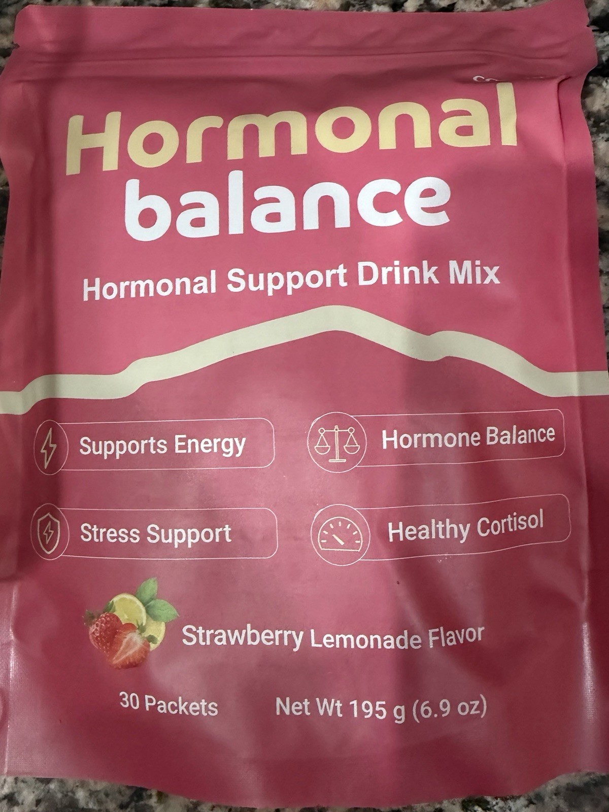 COOLKIN Hormonal Support Drink Mix Strawberry Lemonade 30ct 195g Vegan