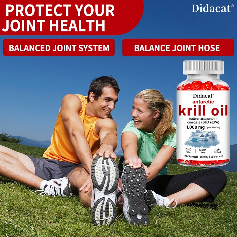 Antarctic Krill Oil 1000mg Softgels – with Omega-3 EPA, DHA & Astaxanthin