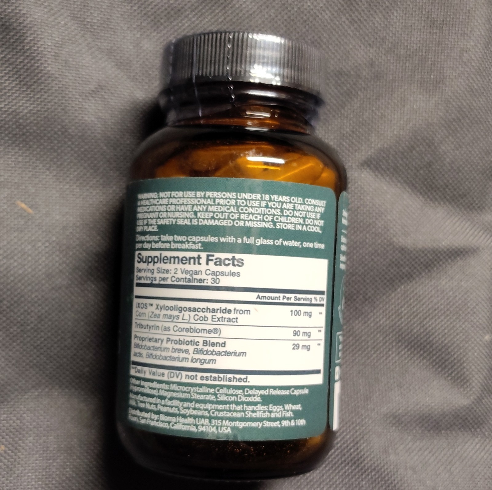 BIOMA Probiotics Dietary Supplement Vegan 60 Capsules Exp 02/2027