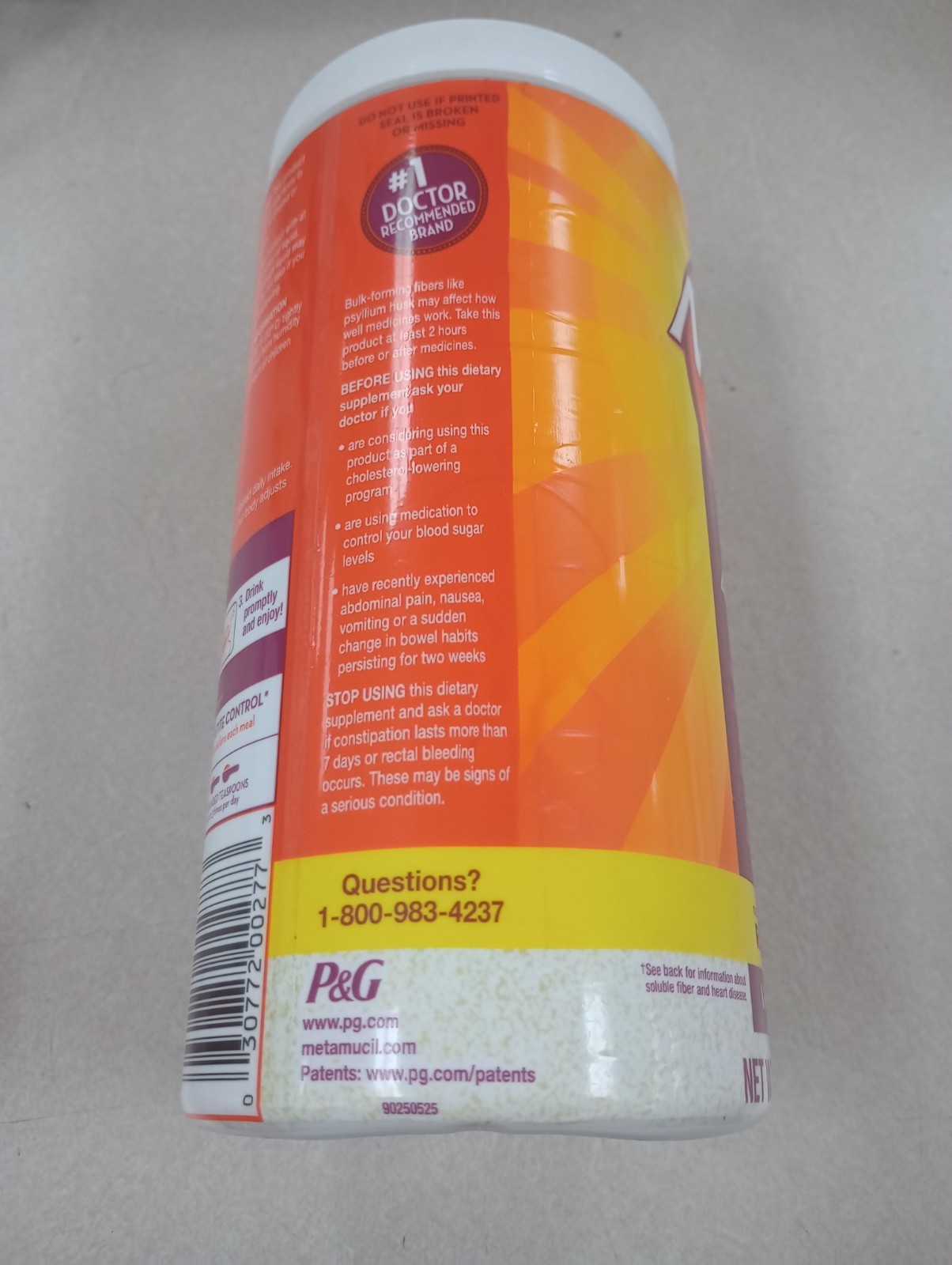 Metamucil Daily Psyllium Fiber Powder Real Sugar 114 Servings Digestive Health