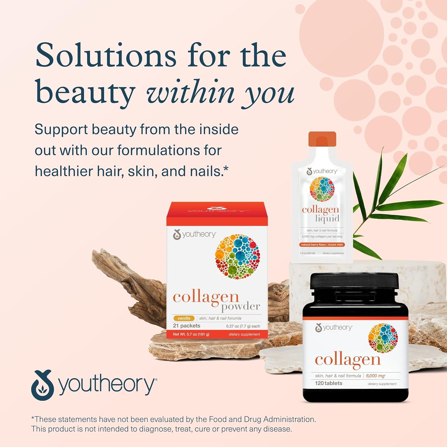 Youtheory Advanced Collagen with Vitamin C – 6,000 mg Hydrolyzed Collagen Peptid