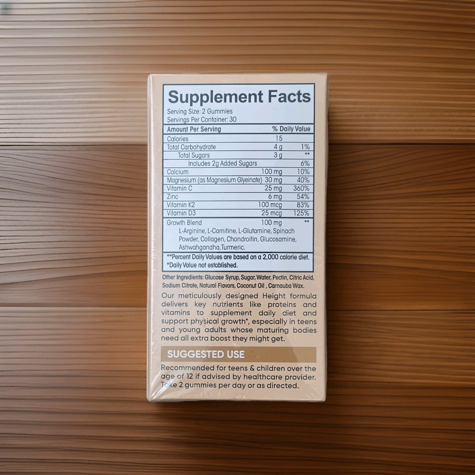 Height Growth Support Vegan Non-GMO 60 Gummies Exp 01/27 by HighSpot