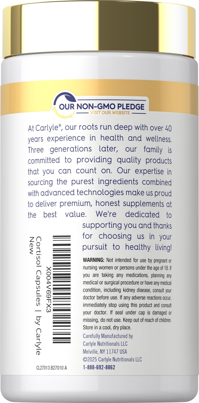Carlyle Cortisol Supplement | 60 Vegan Capsules | 60 Count (Pack of 1)