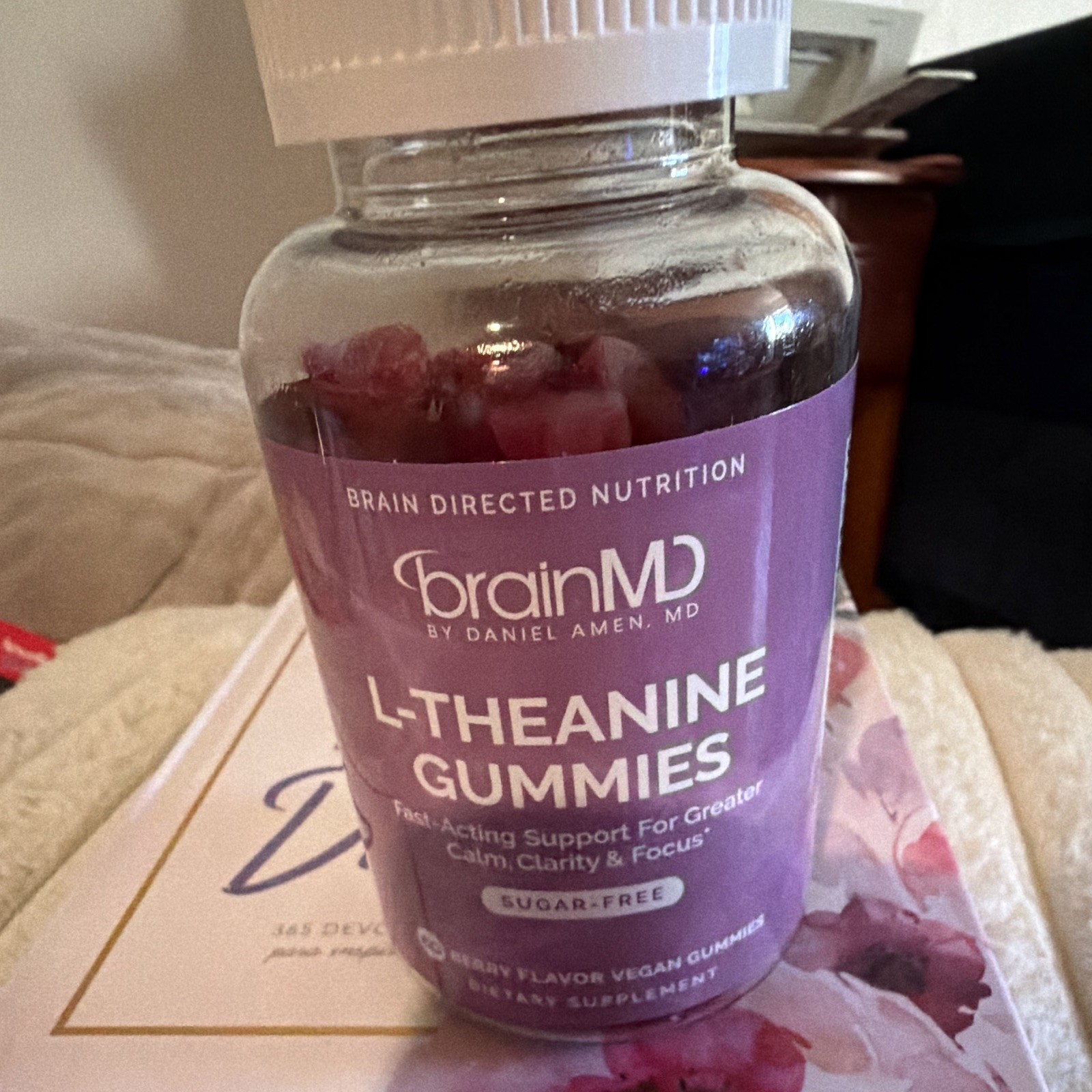 brainMD L-Theanine 100mg Gummies 60ct Sugar-Free Berry Vegan Exp 01/2028
