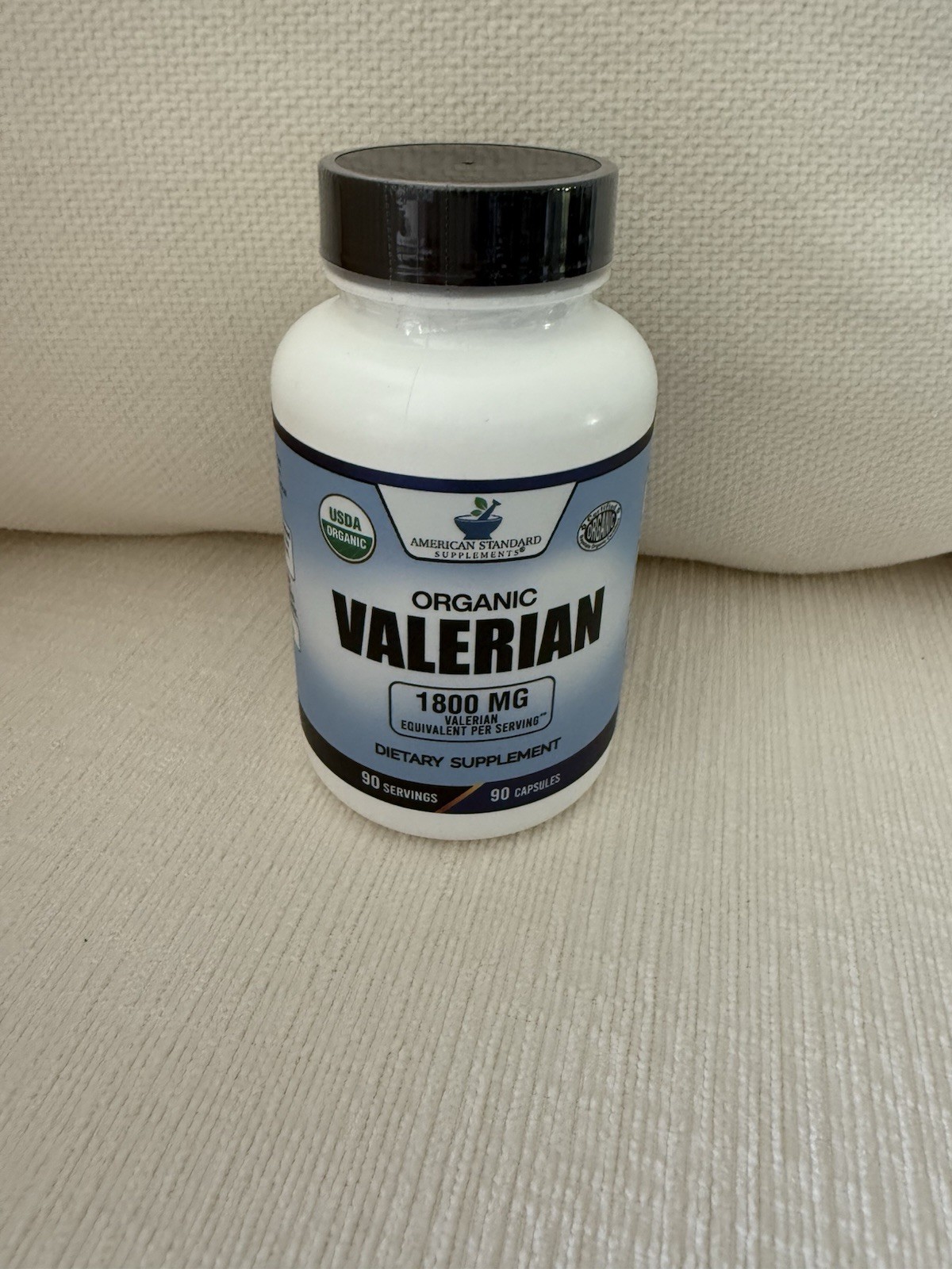 Organic Valerian Root 1800mg Per Serving – 90 Veggie Capsules