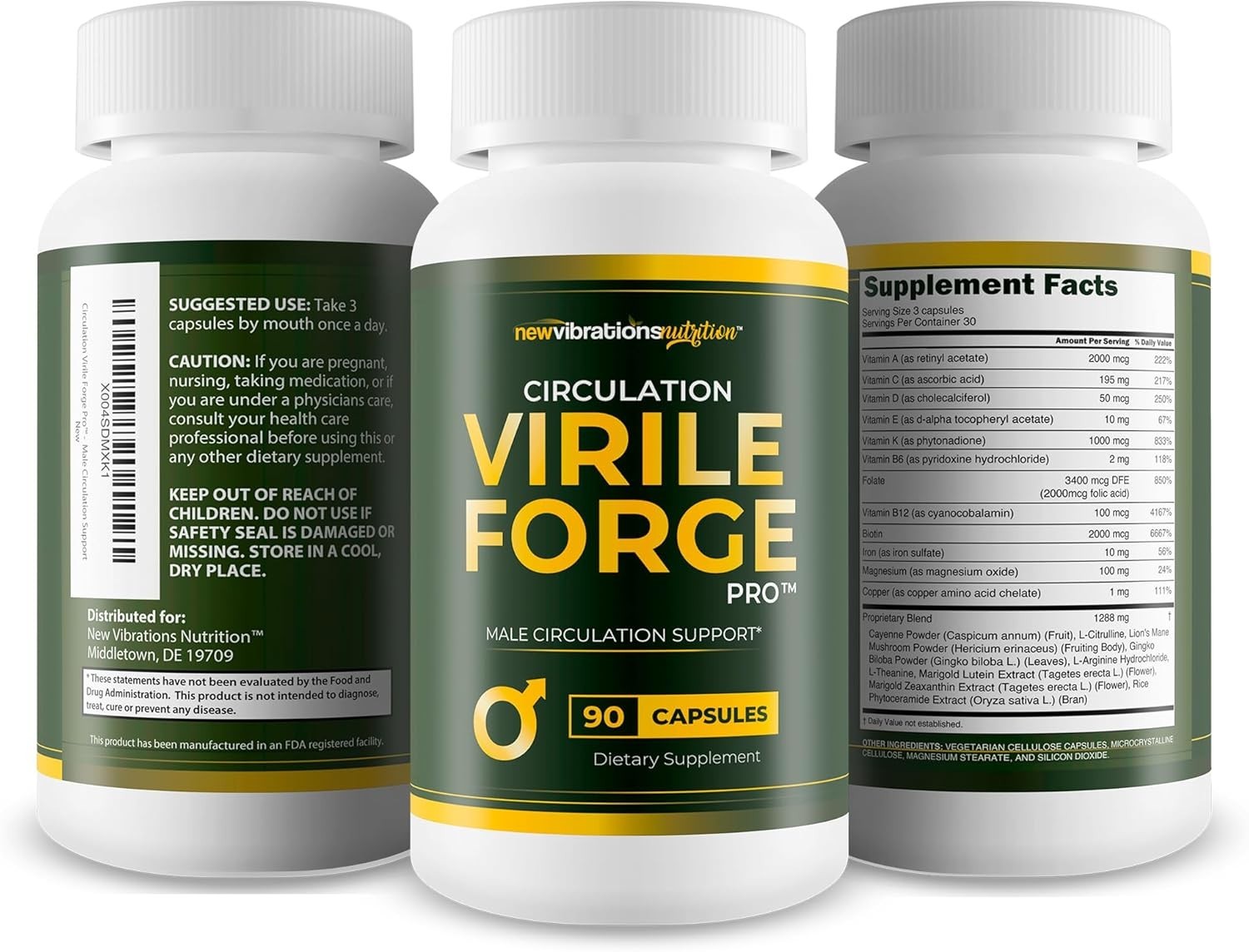 Circulation Virile Forge Pro – Our Best Male Circulation Support Formula, 90 C..