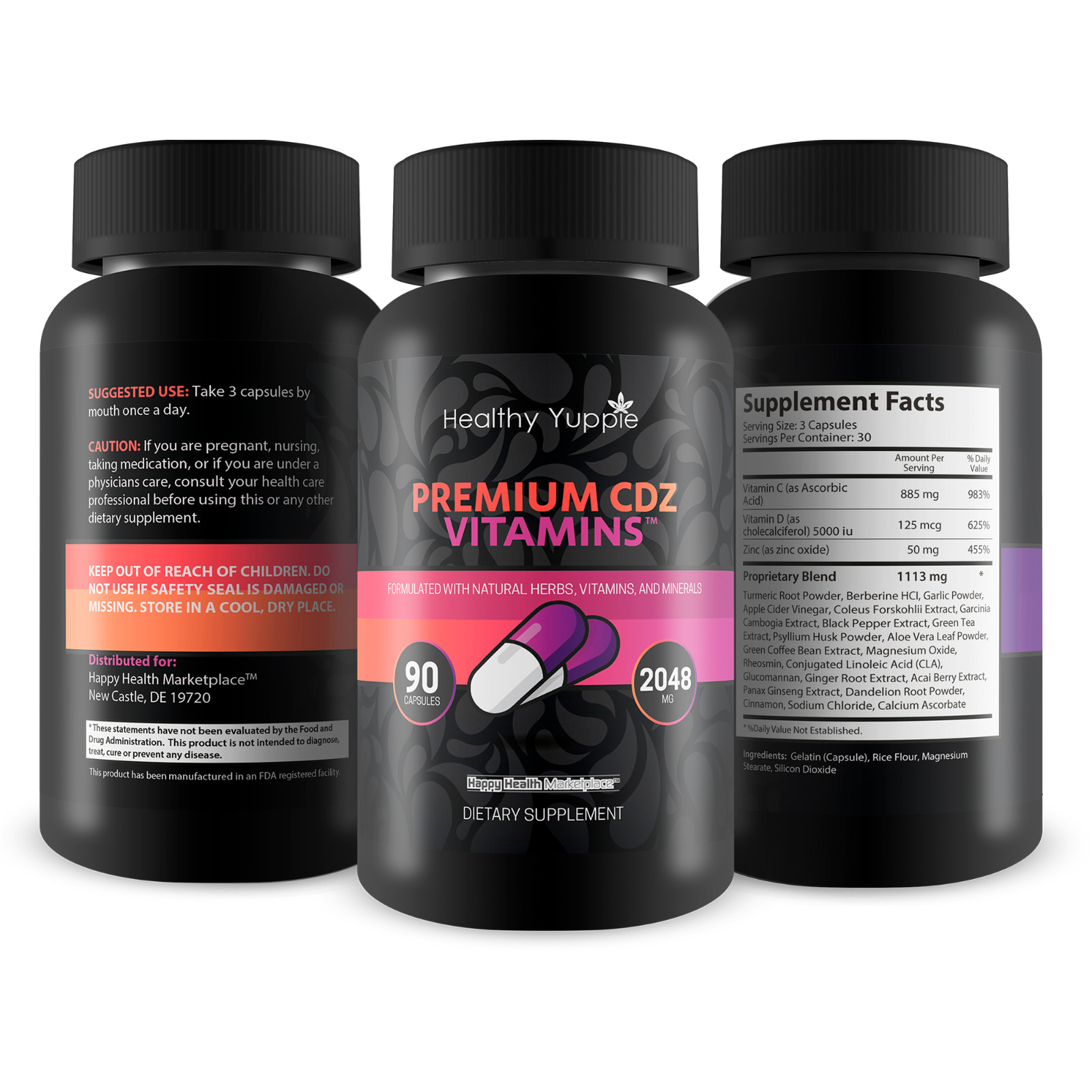 Healthy Yuppie Premium CDZ Vitamins – Our Best Immunity & Performance Pills