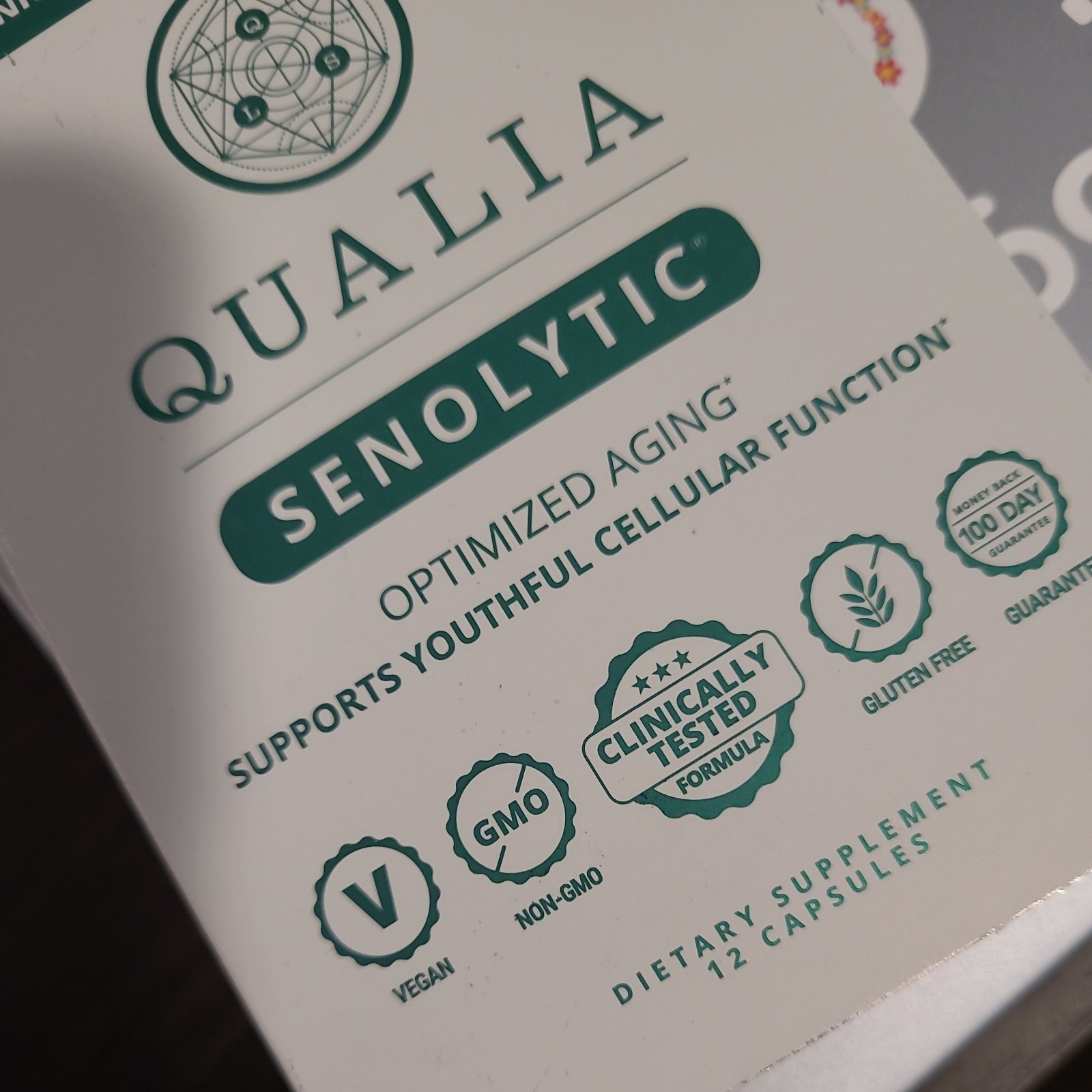 Qualia Senolytic Optimized Aging Youthful Cellular Function Two day 12 Capsules