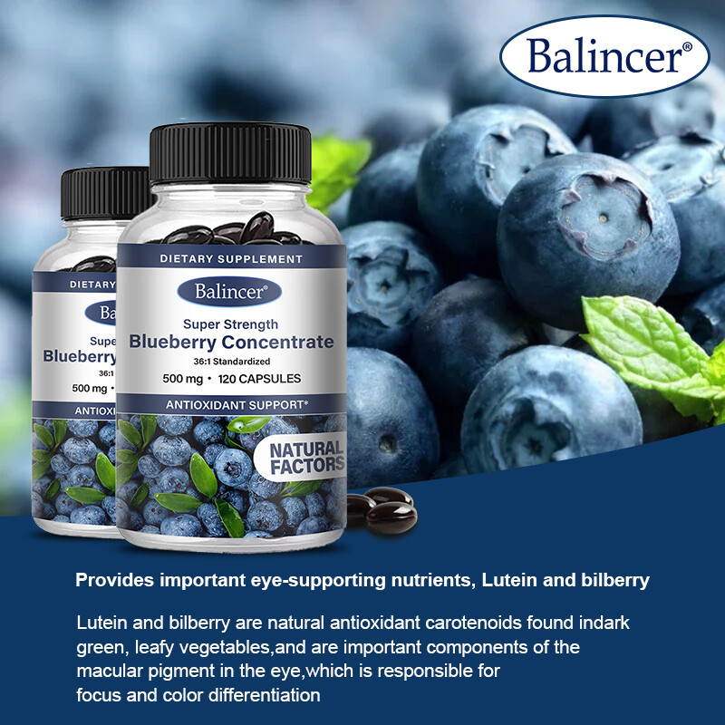 Blueberry Concentrate Supplement, Support Eye Health And Vision, Antioxidant
