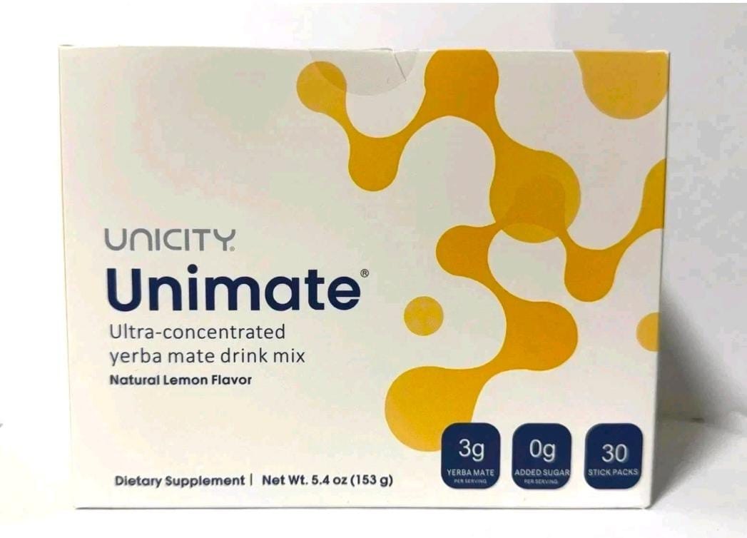 Unicity Unimate LEMON YERBA MATE 30 Packets/Servings Exp 5/2027 – New!