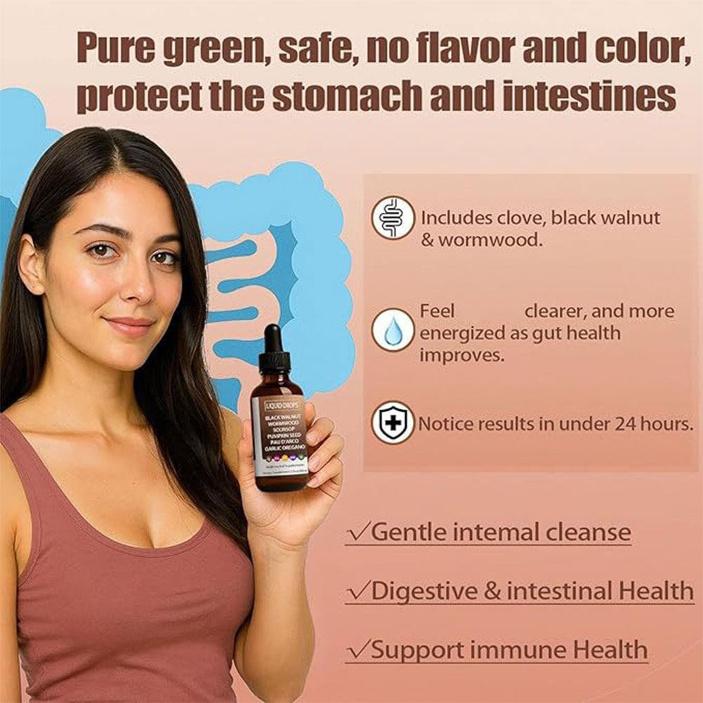 Black Walnut Wormwood Gut Cleanse Soursop, Featuring Pumpkin Seed, Garlic Orega