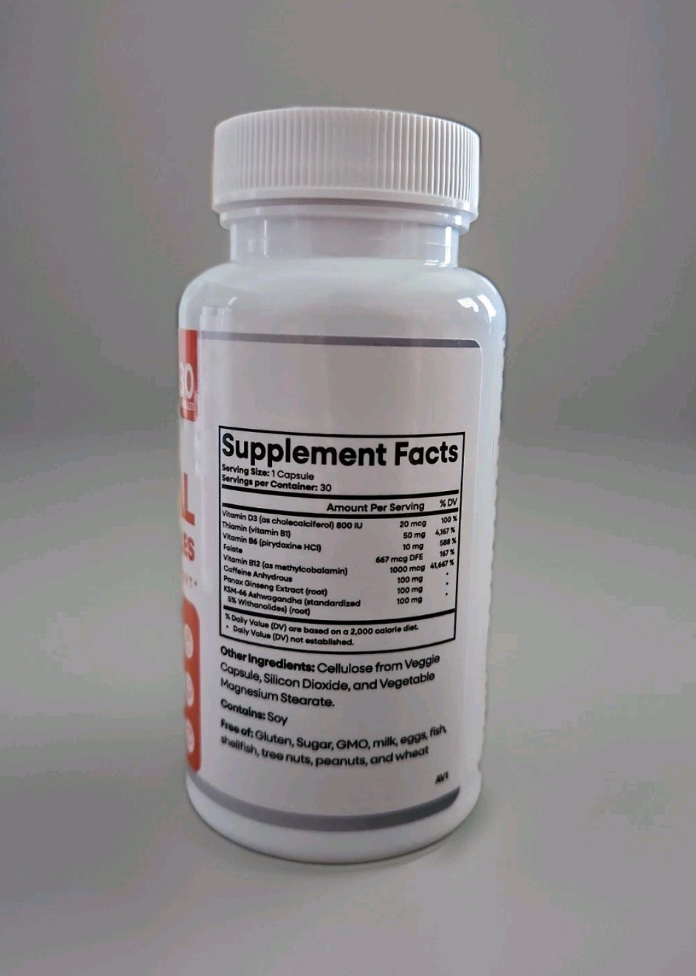 HemoNEXA Energy Support Capsules Gluten-Free Sugar-Free GMO-Free 30 Caps 6/27