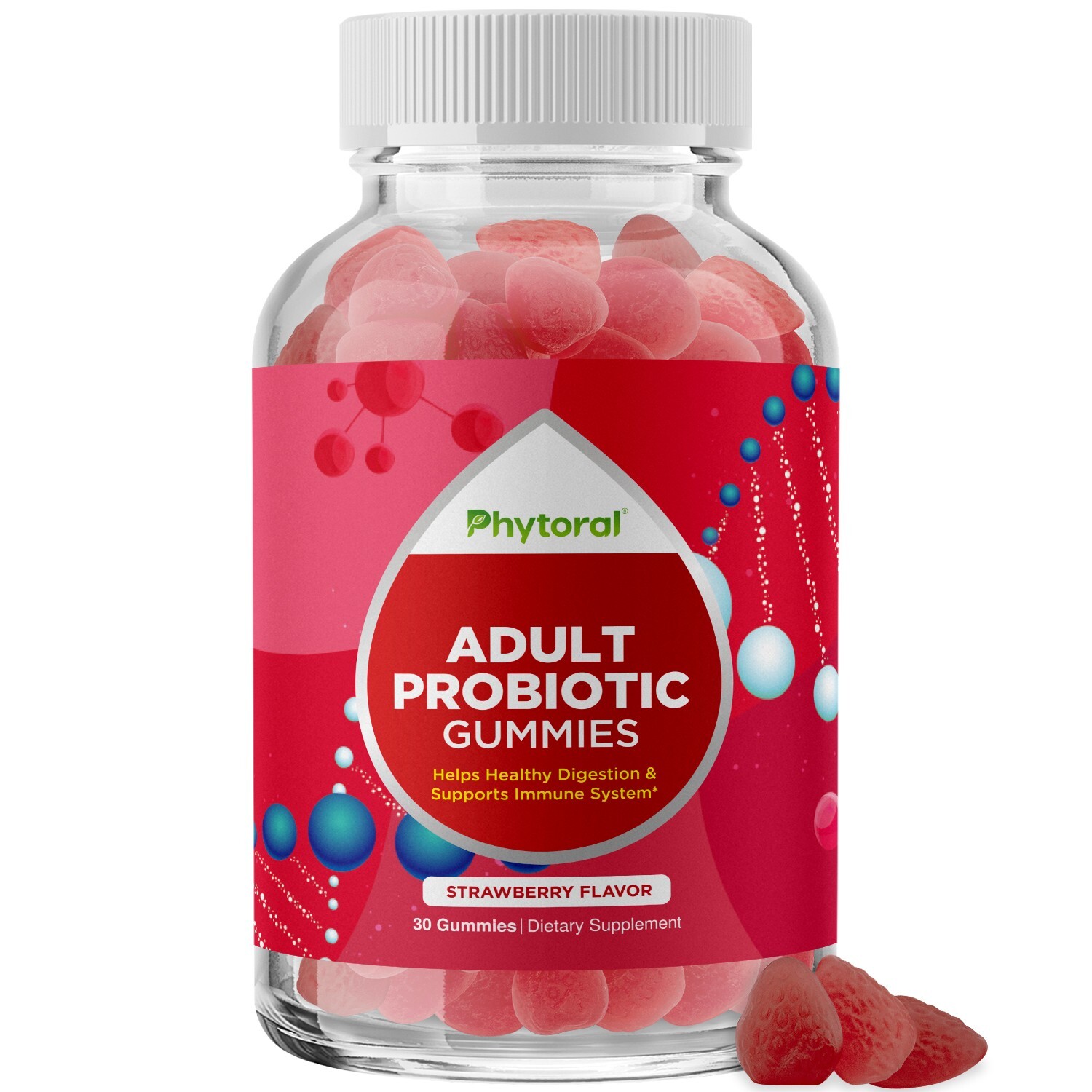 Healthy Gut Probiotic and Digestive Health Gummies for Adults – 5 Billion CFU