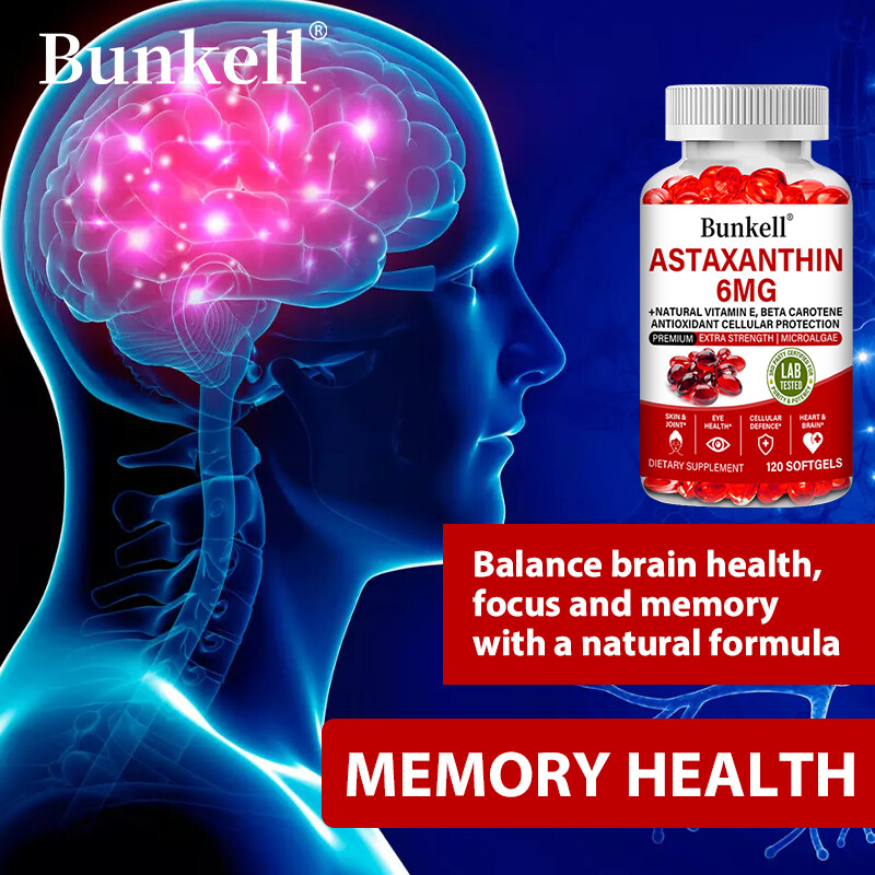 Astaxanthin 6mg – Brain, Skin, Eyes, Joints & Heart Health, Immune Support