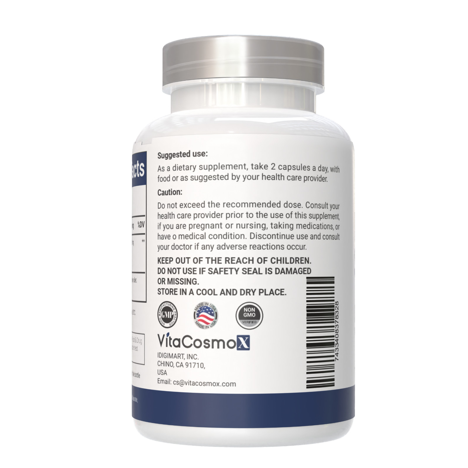 VitaCosmoX Phosphatidylserine 500mg, 240 Capsules, 120 Servings, Soy Free