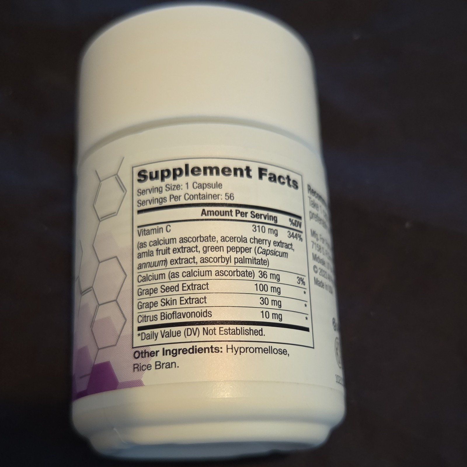 NUTRIFII Vináli Dietary Supplement Vitamin C Grape Seed 56 Capsules Exp 06/2026